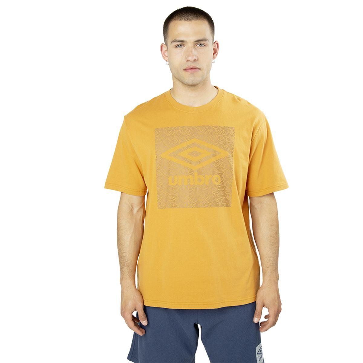 Polera Umbro Essentials Big Logo Square Hombre Amarillo-0