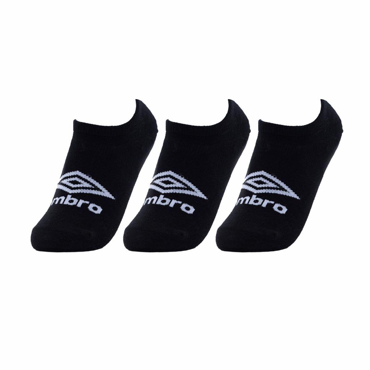 Calcetines Umbro Tripack Invisible Unisex Negro-0
