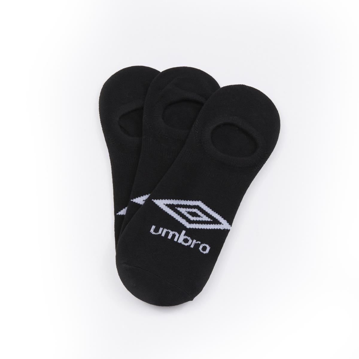 Calcetines Umbro Tripack Invisible Unisex Negro-1