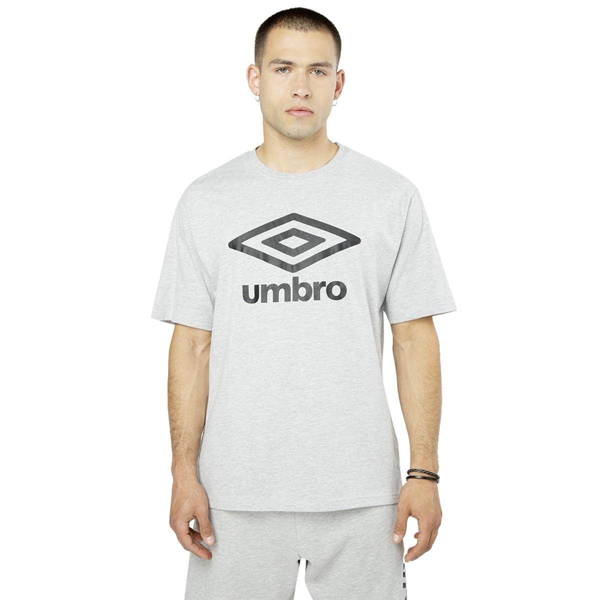Polera Umbro Essentials Big Logo Hombre Gris-0