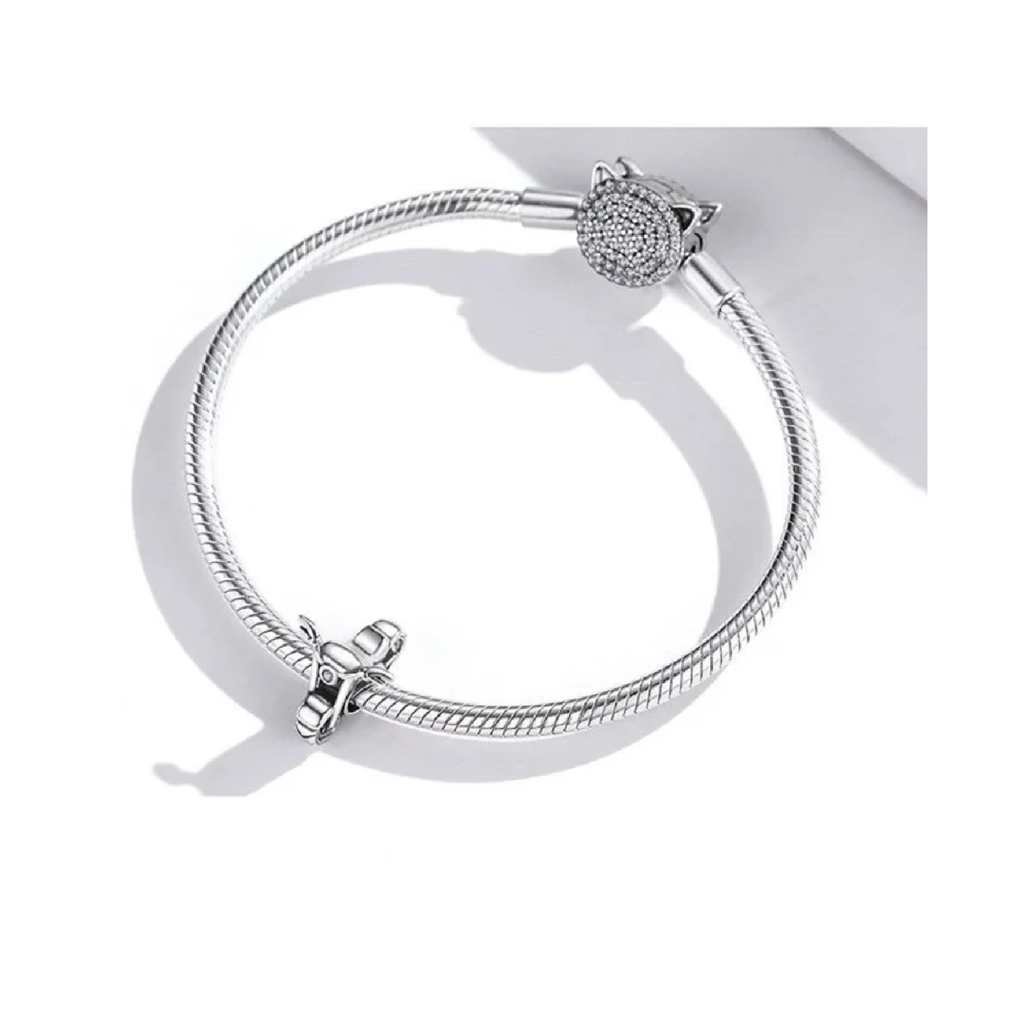 Charm Motocicleta en Plata Fina 925 SILVER HEART-2