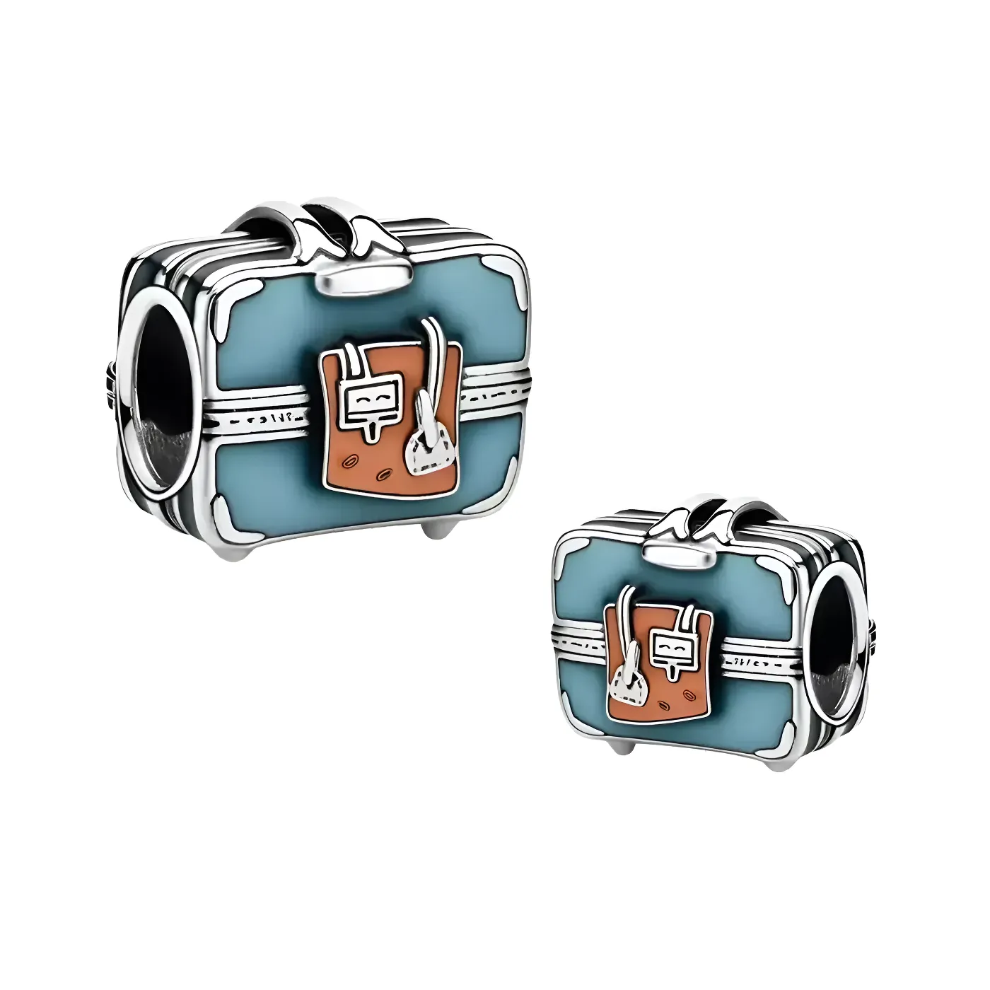 Charm Maleta de Viaje en Plata Fina 925 SILVER HEART-1