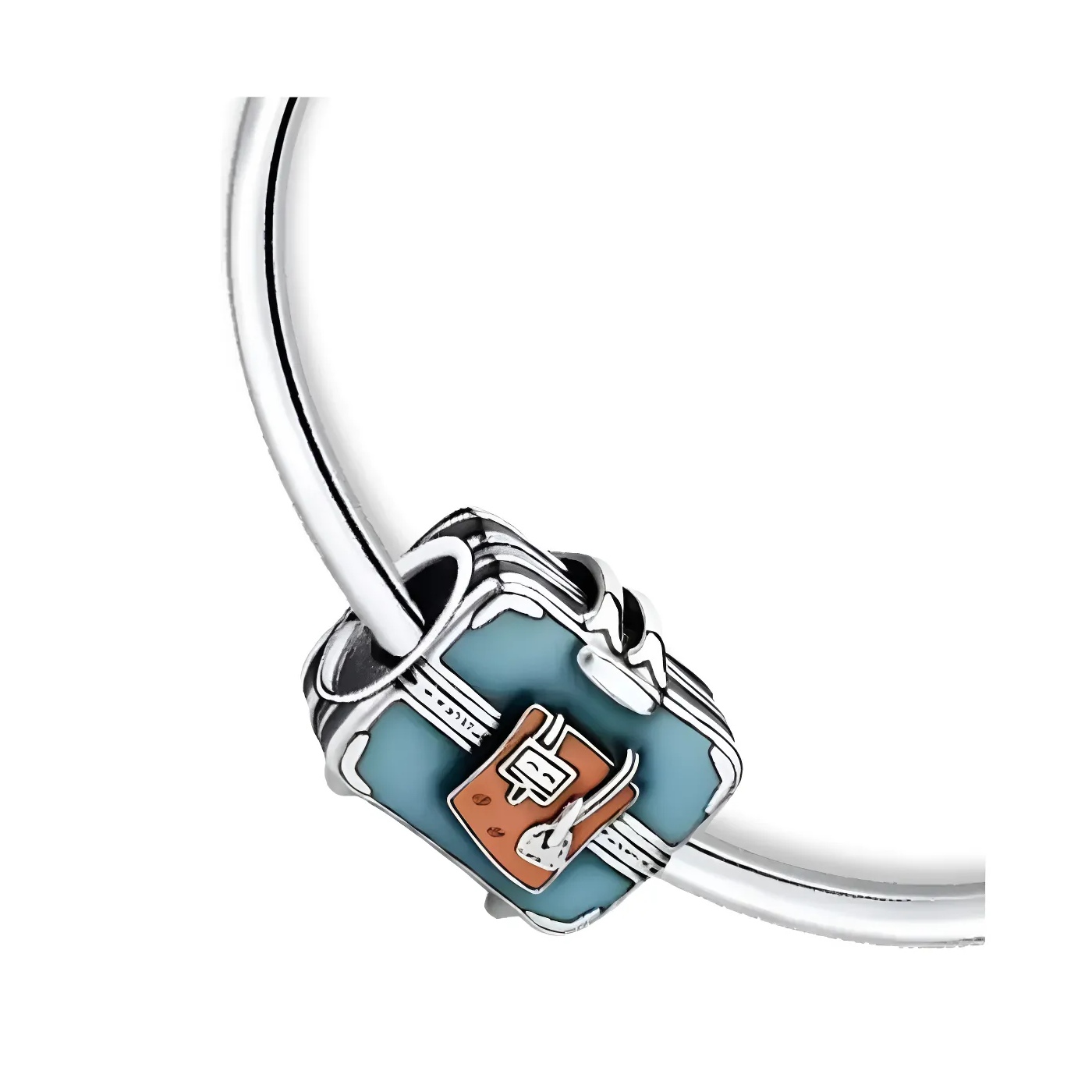Charm Maleta de Viaje en Plata Fina 925 SILVER HEART-2