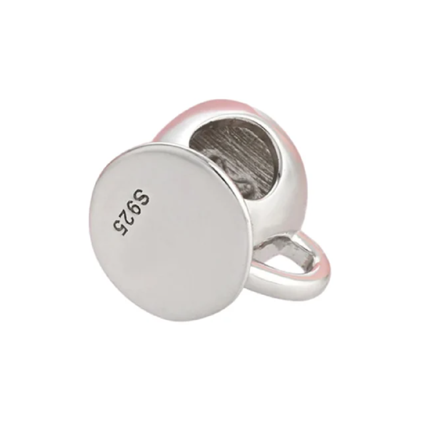 Charm Taza De Café Y Corazón En Plata 925 Silver Heart-4
