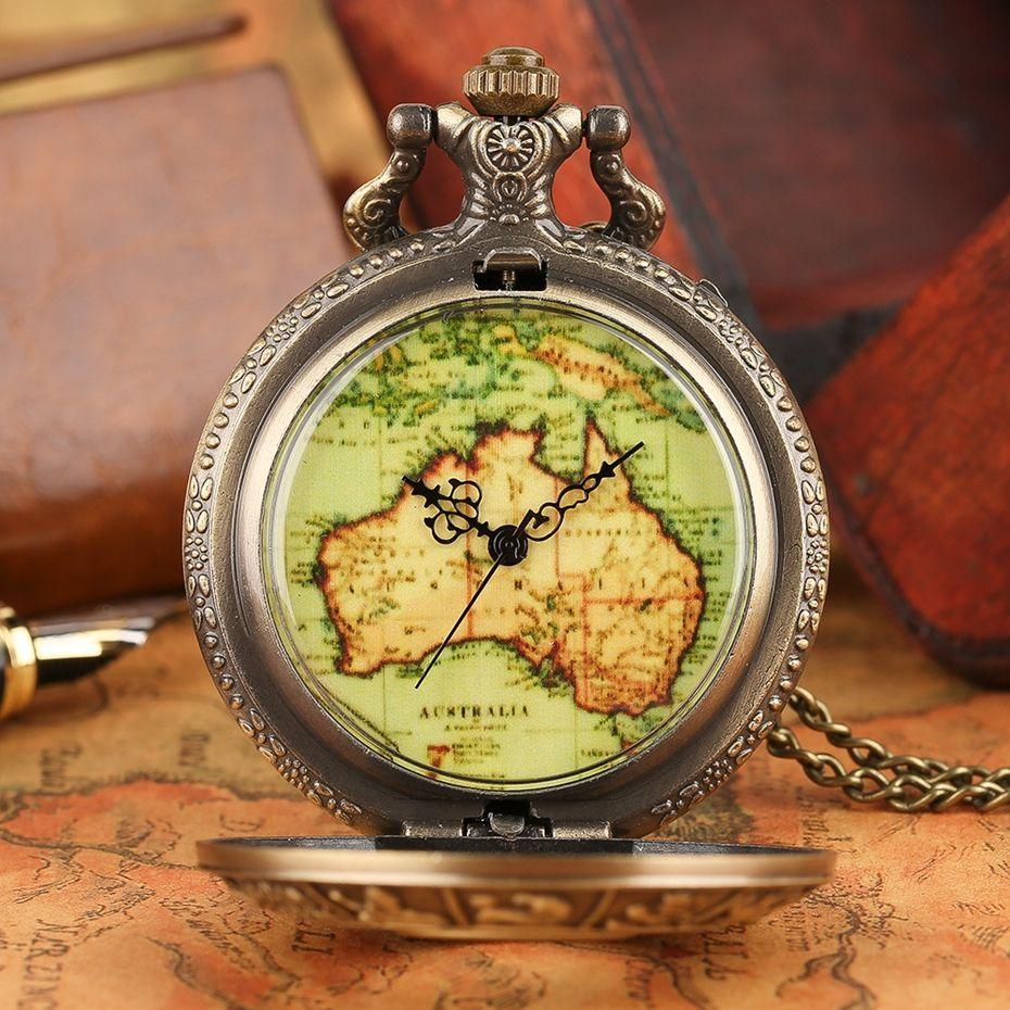 Reloj bolsillo retro metal ZODIAC MAP AM09-2