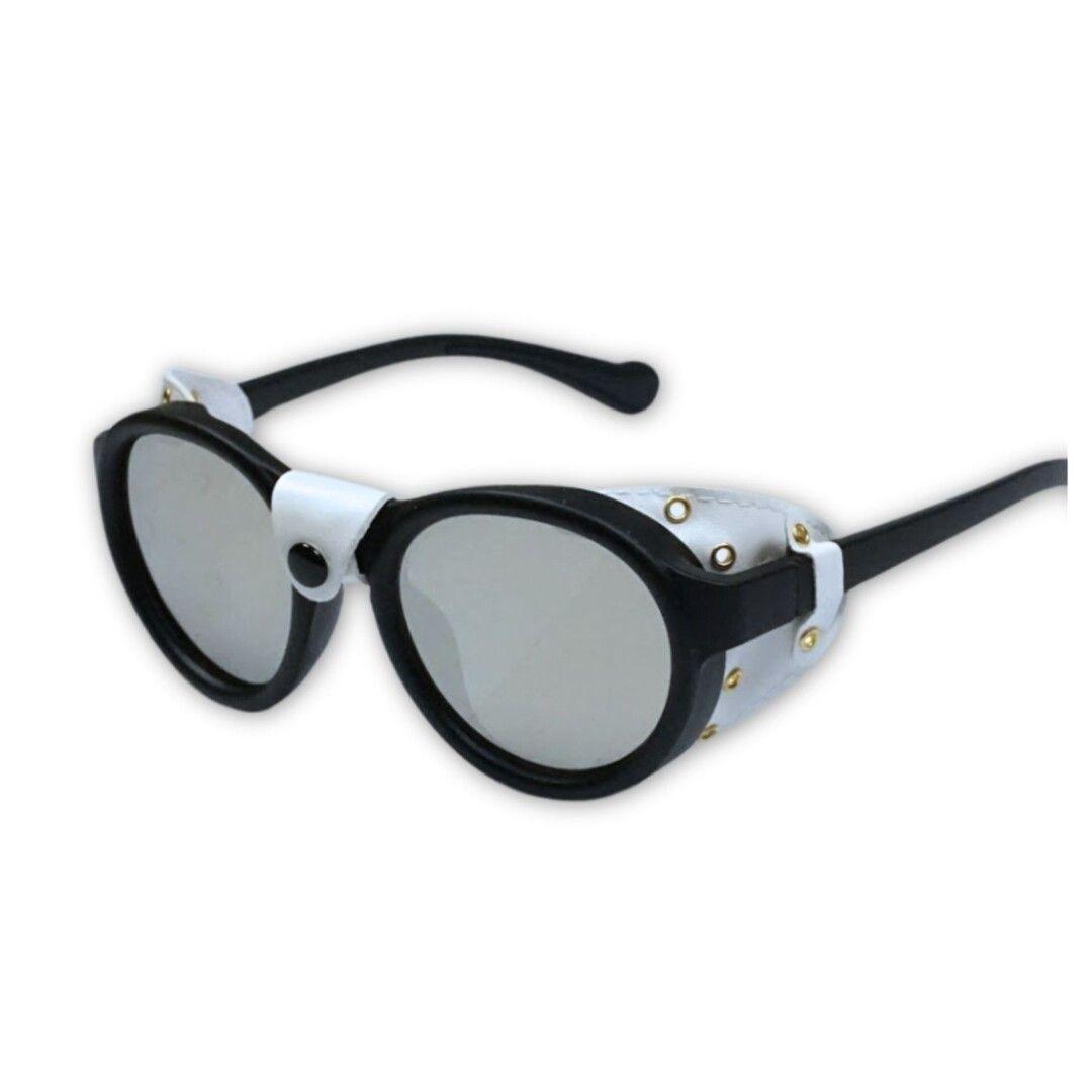 Lentes steampunk white snow + estuche MY03-4