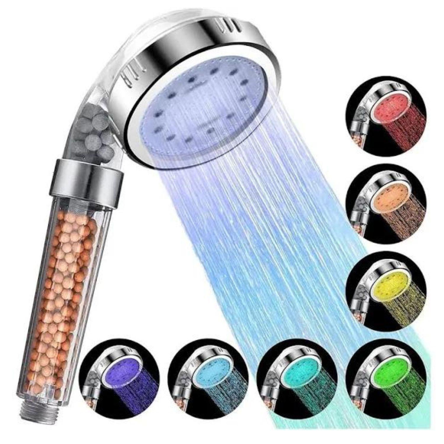 Cabezal de Ducha Luces Led Colores Temperatur MX40-4