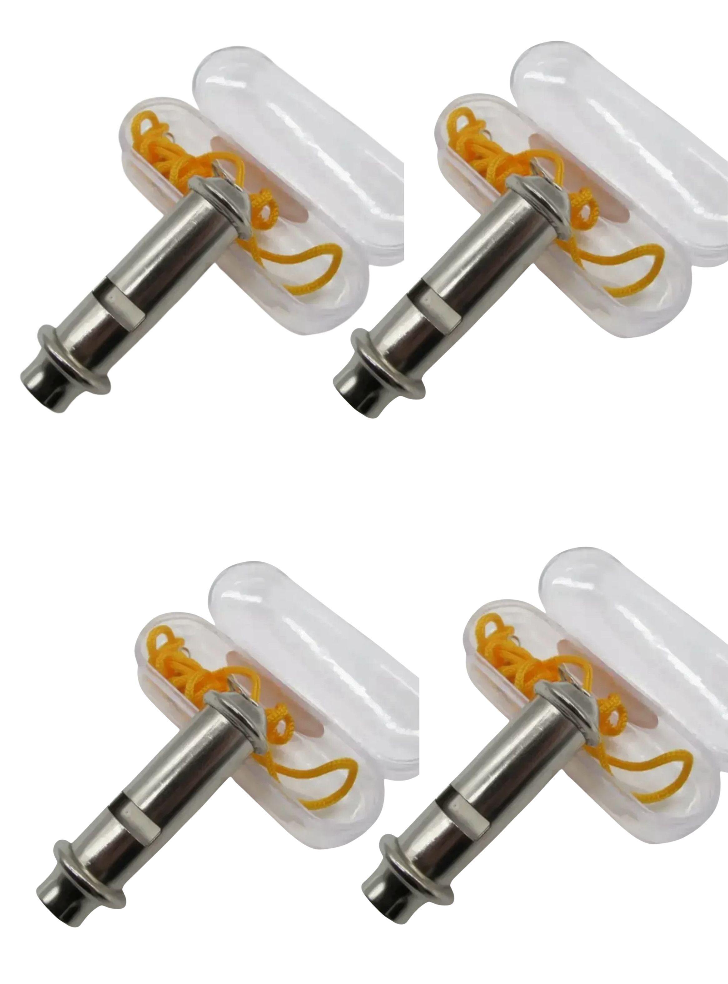 4 SILBATS DE EMERGENCIA ACERO INOXIDABLE PARA SENDERISMO ND15-6