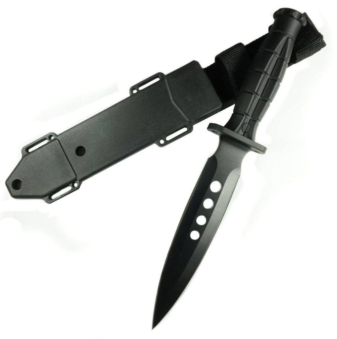 Cuchillo Tactico Buceo Cougar Black Doble Filo Ultra Livian AM63-4