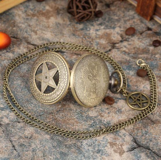 Reloj Bolsillo Retro Five Star Pentagrama Am20-1