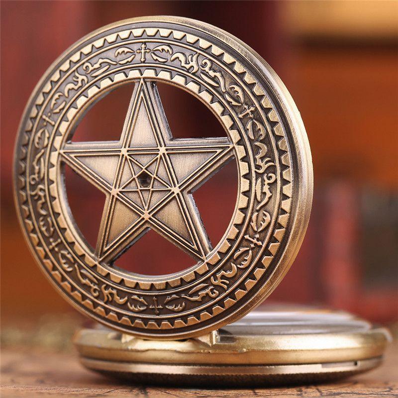 Reloj Bolsillo Retro Five Star Pentagrama Am20-9