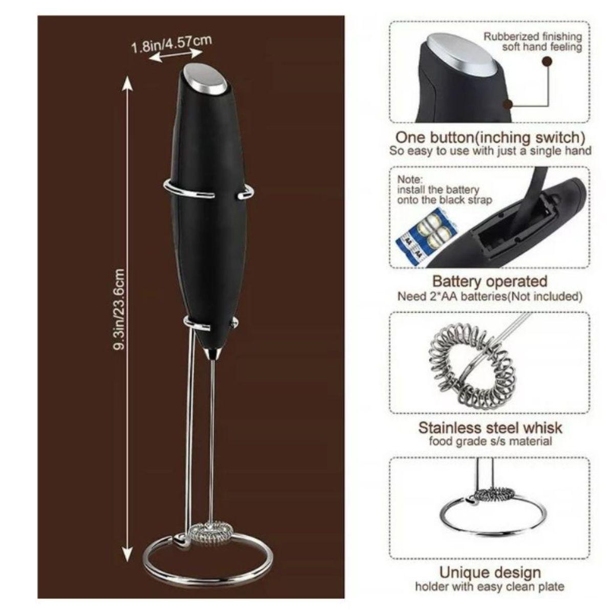 Batidor Espumador Leche Electrico Cafe Mezclador Manual Na68-3