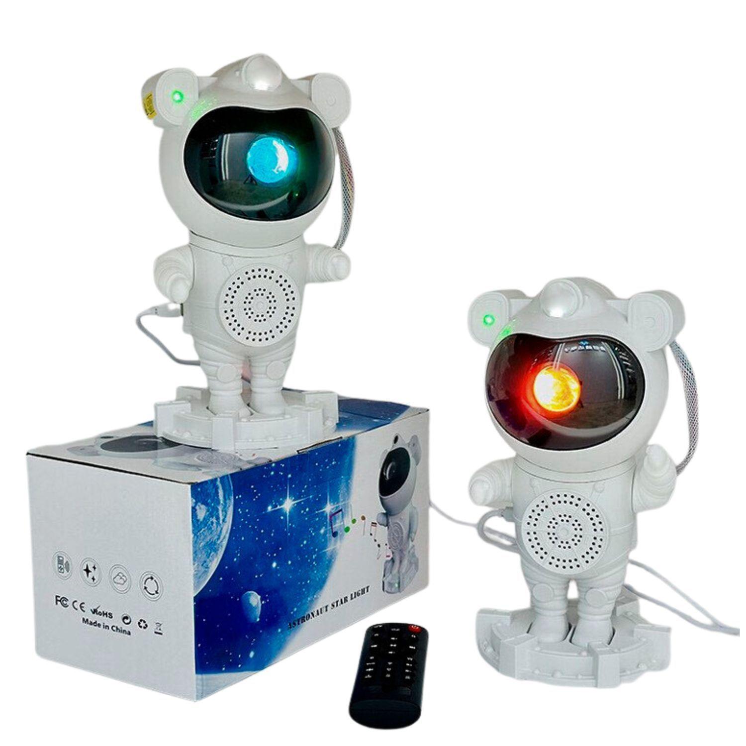 Parlantes Bluetooth Proyector Astronauta ver video Mx27-2