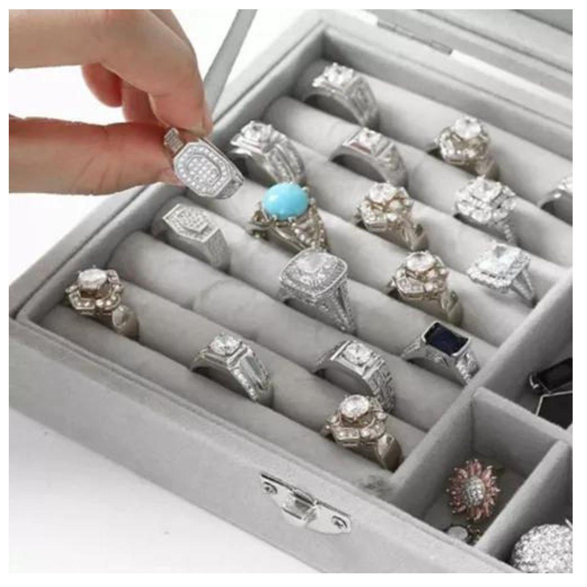 JOYERO ORGANIZADOR PORTATIL MULTIUSOS COLLARES ANILLOS NB22-4