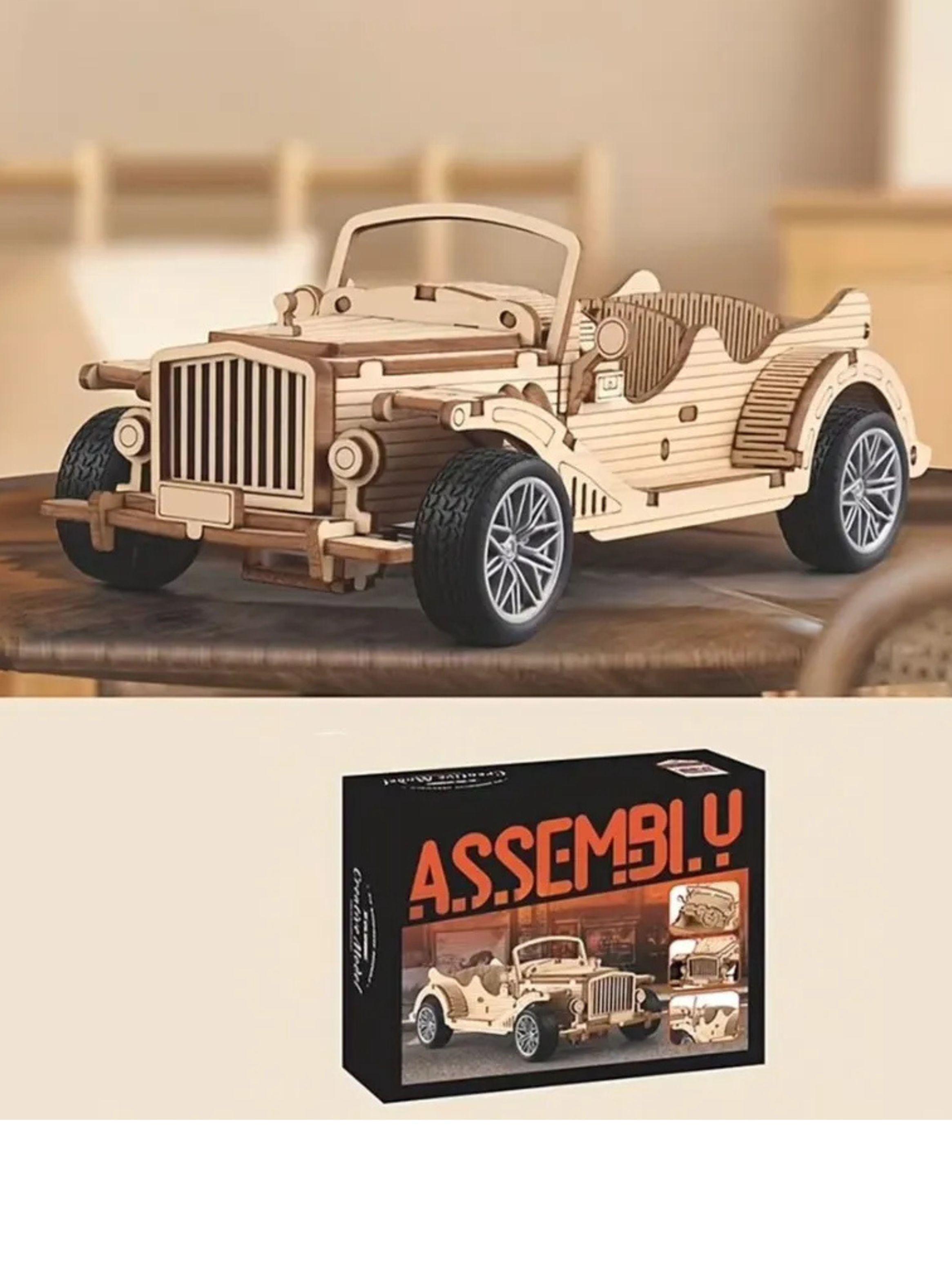 AUTO ARMABLE PUZZLE 3D DE MADERA CLASICO ND07-4
