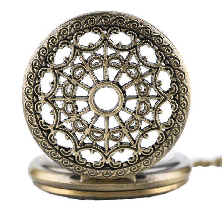 Reloj De Bolsillo Leontina Mandala Con Cadena Quartz Ai57-8