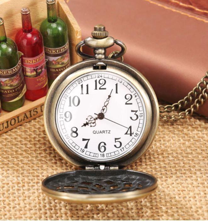 Reloj De Bolsillo Leontina Mandala Con Cadena Quartz Ai57-6
