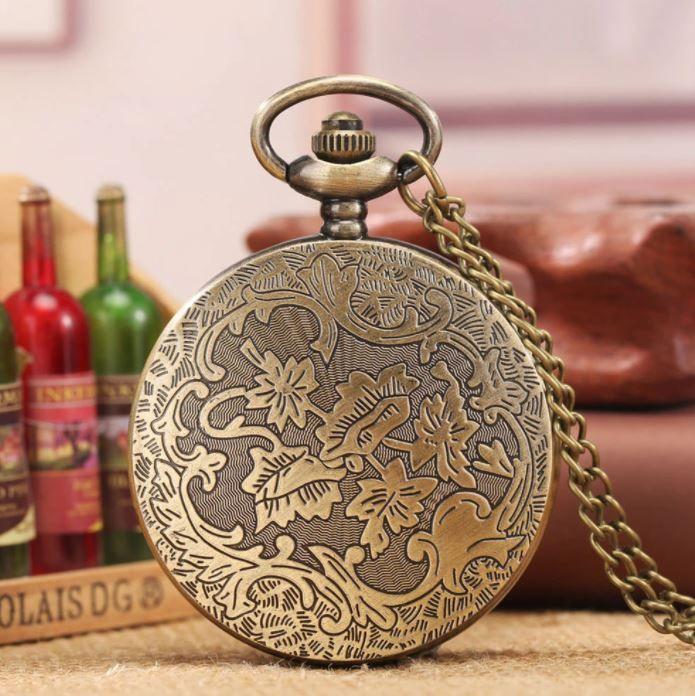 Reloj De Bolsillo Leontina Mandala Con Cadena Quartz Ai57-9