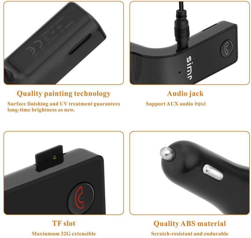 RECEPTOR TRANSMISOR FM BLUETOOTH TRANSMITE DE TU CEL AL AUTO AA22-2