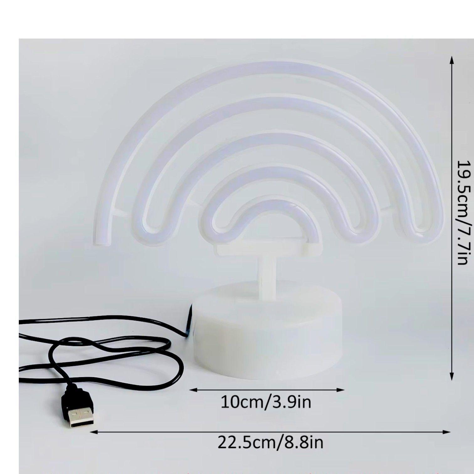 Lampara Rainbow Arcoiris 5 Colores Usb Neon Arco Iris Nc04-3