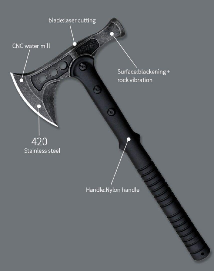 Huiwill Hacha / Martillo Táctica Tomahawk Con Funda AE39-2