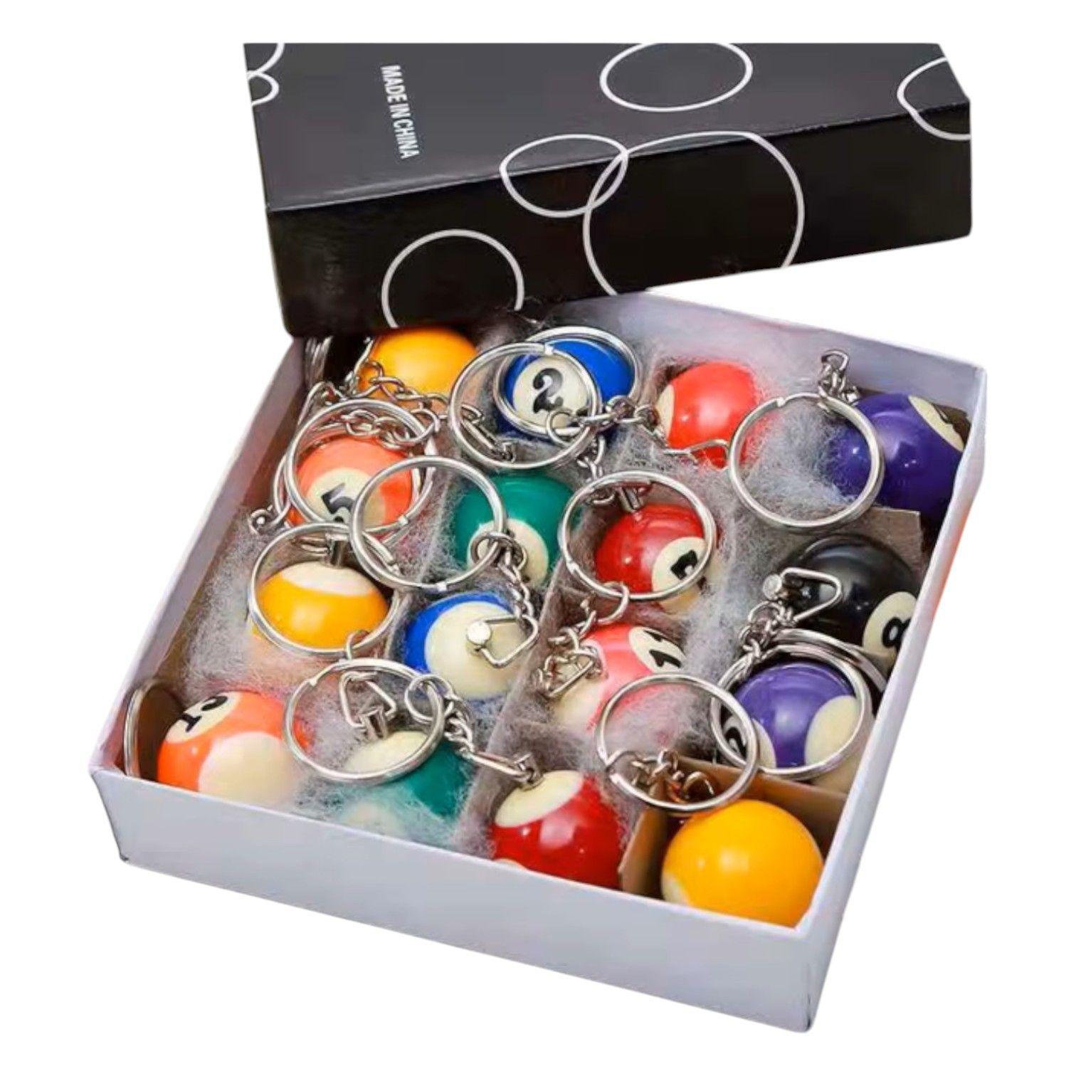 SET 16 LLAVEROS POOL BILLA COMBO CAJA PACK NC16-5