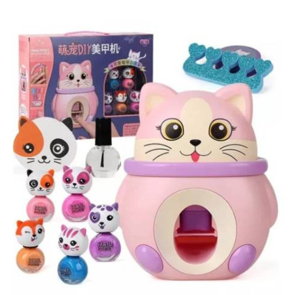 ESTAMPADOR DE UÑAS NIÑAS DECORADO ESMALTE INFANTIL GATO AR90-0