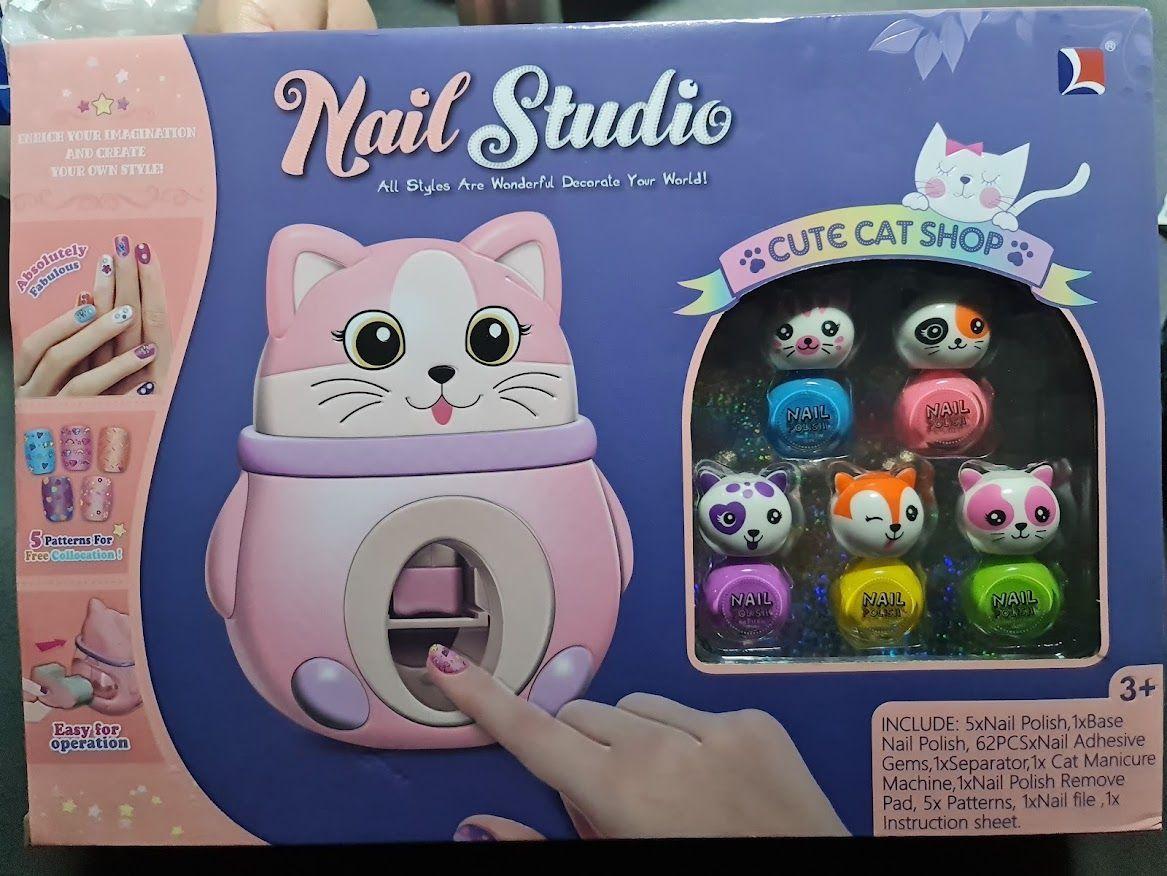 ESTAMPADOR DE UÑAS NIÑAS DECORADO ESMALTE INFANTIL GATO AR90-1