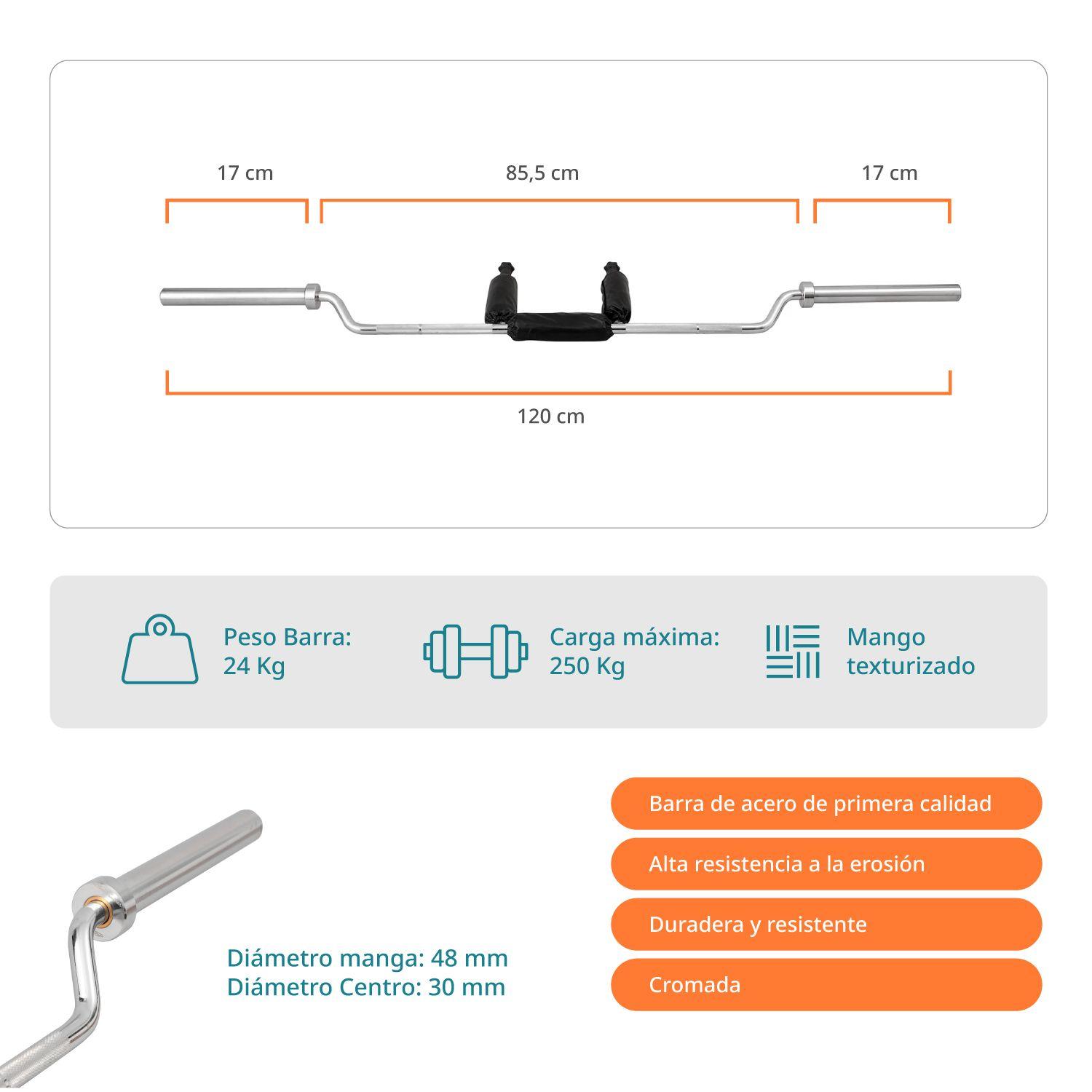 Barra Olimpica SQUAR Bodytrainer 24 KG 2,3M-1