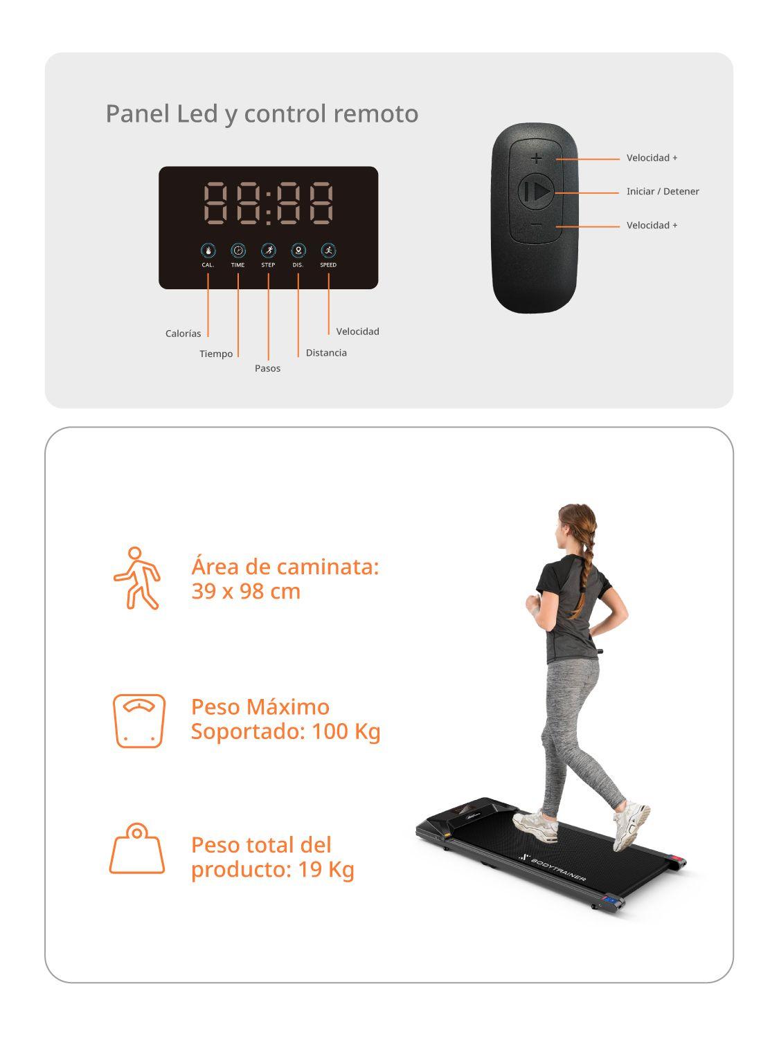 Caminadora Eléctrica Compacta Bodytrainer Z8 6.4 km/H-2
