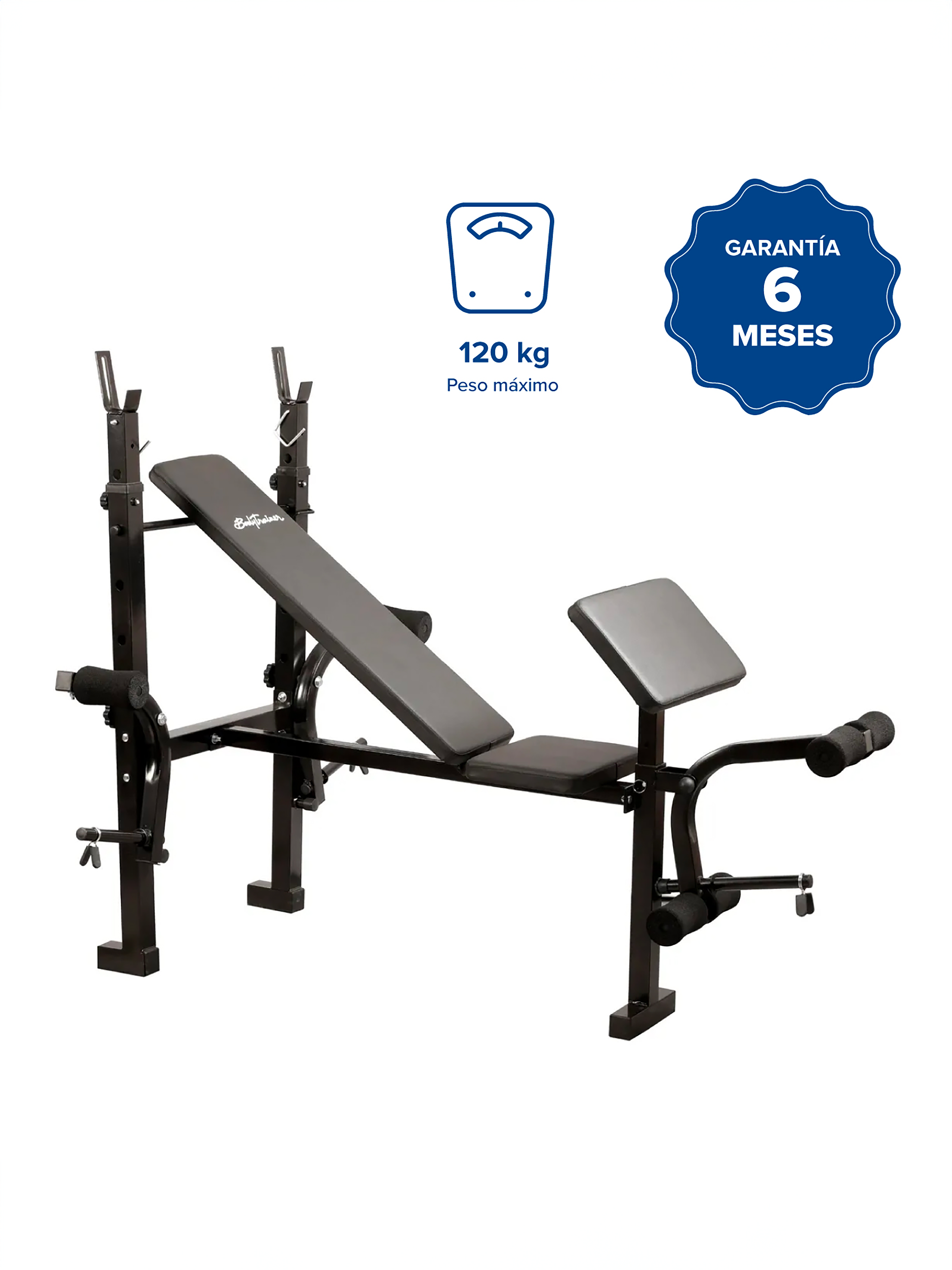 Press Banca Bodytrainer Pbm 400 Multifunción Fitness En Casa-6