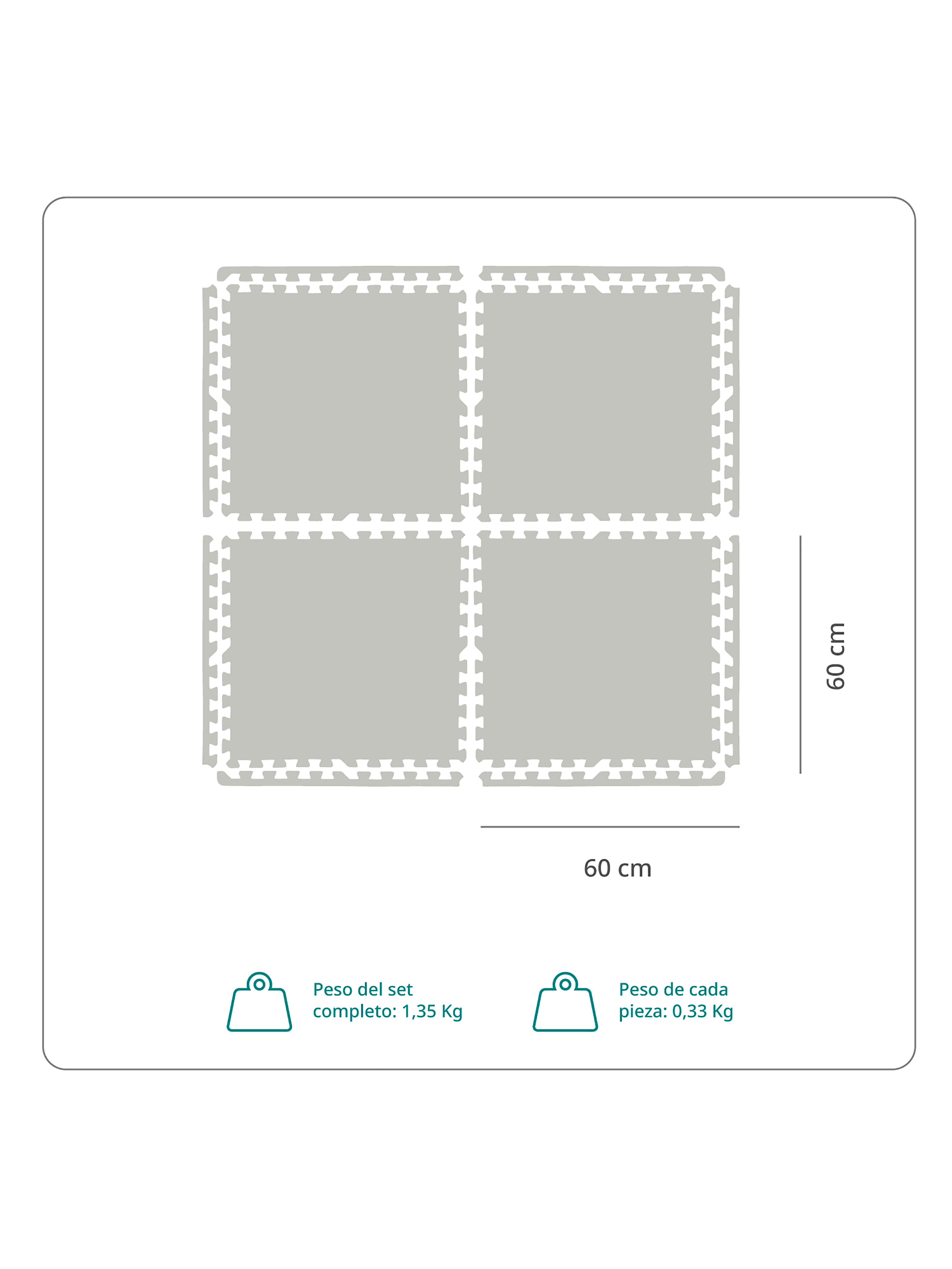 Set Piso de Goma Bodytrainer 4 Planchas de Goma Encastrables-2