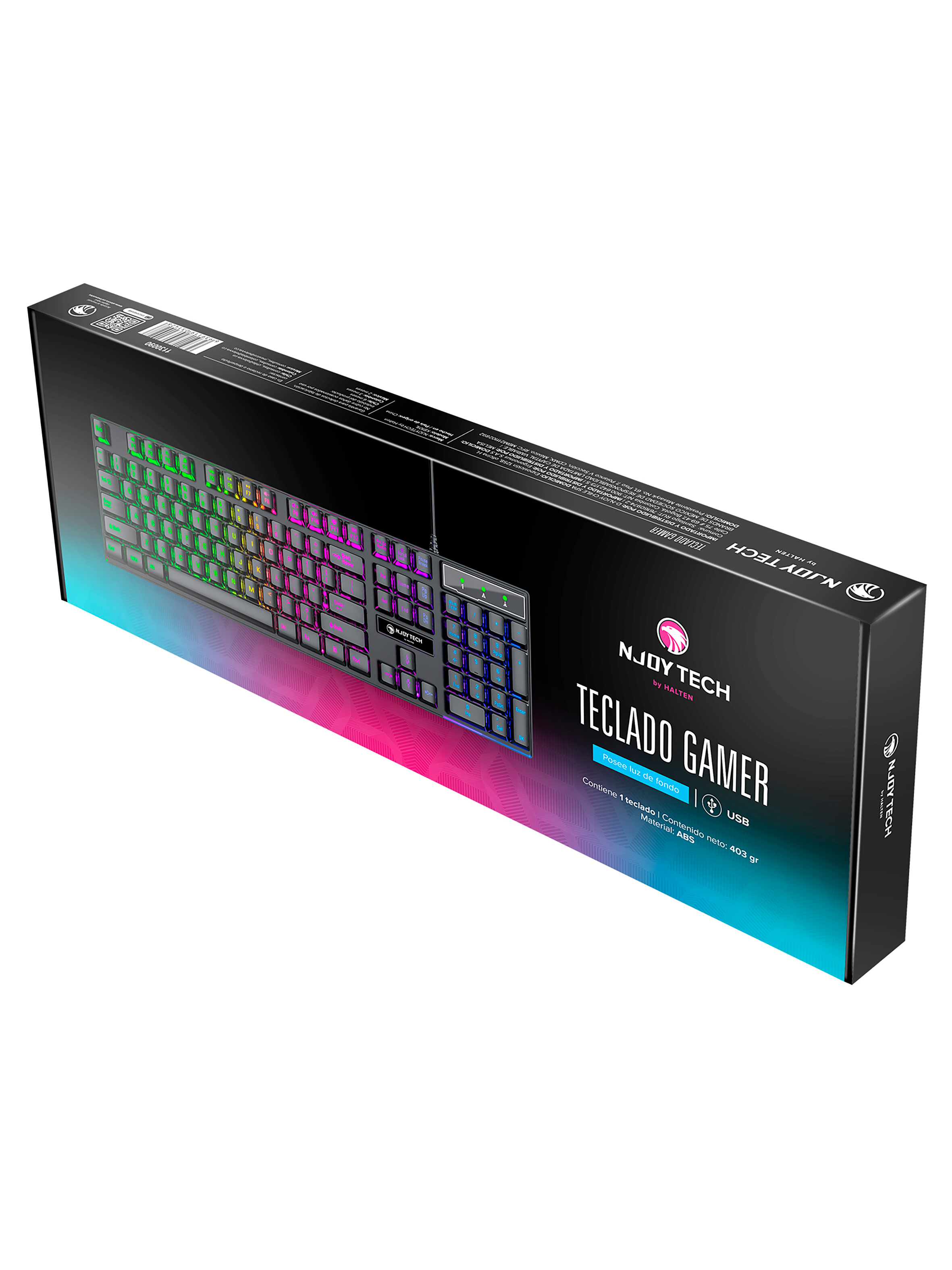 Teclado Gamer Njoytech con Retroiluminación RGB-10