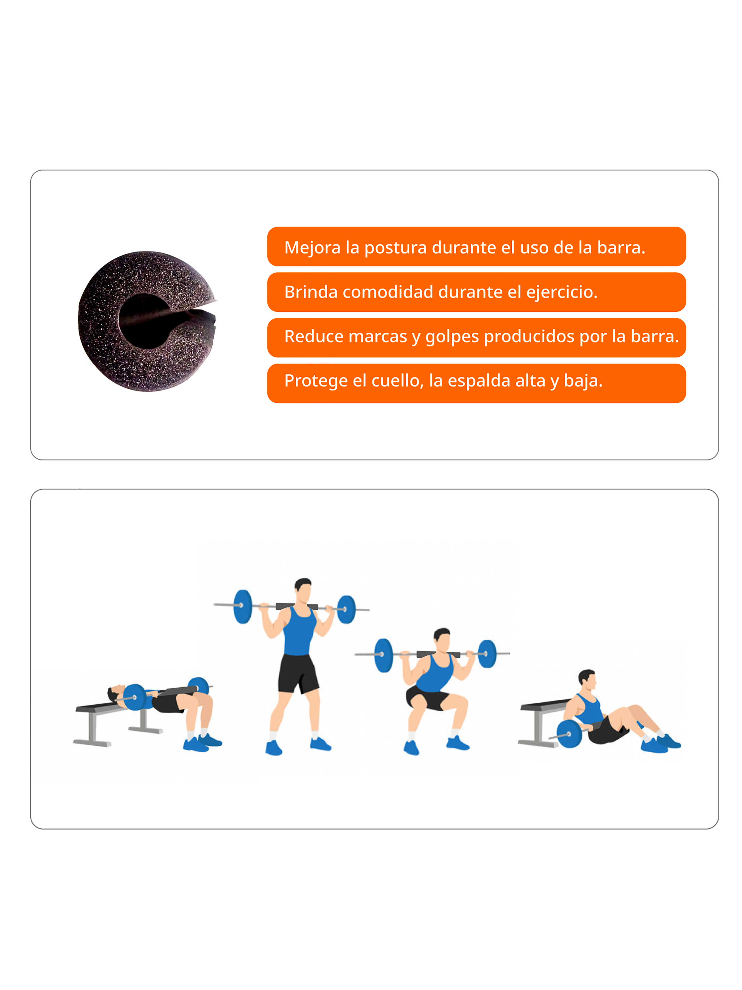 Almohadilla Protectora Pro para Barra Olimpica y Prolímpica-2