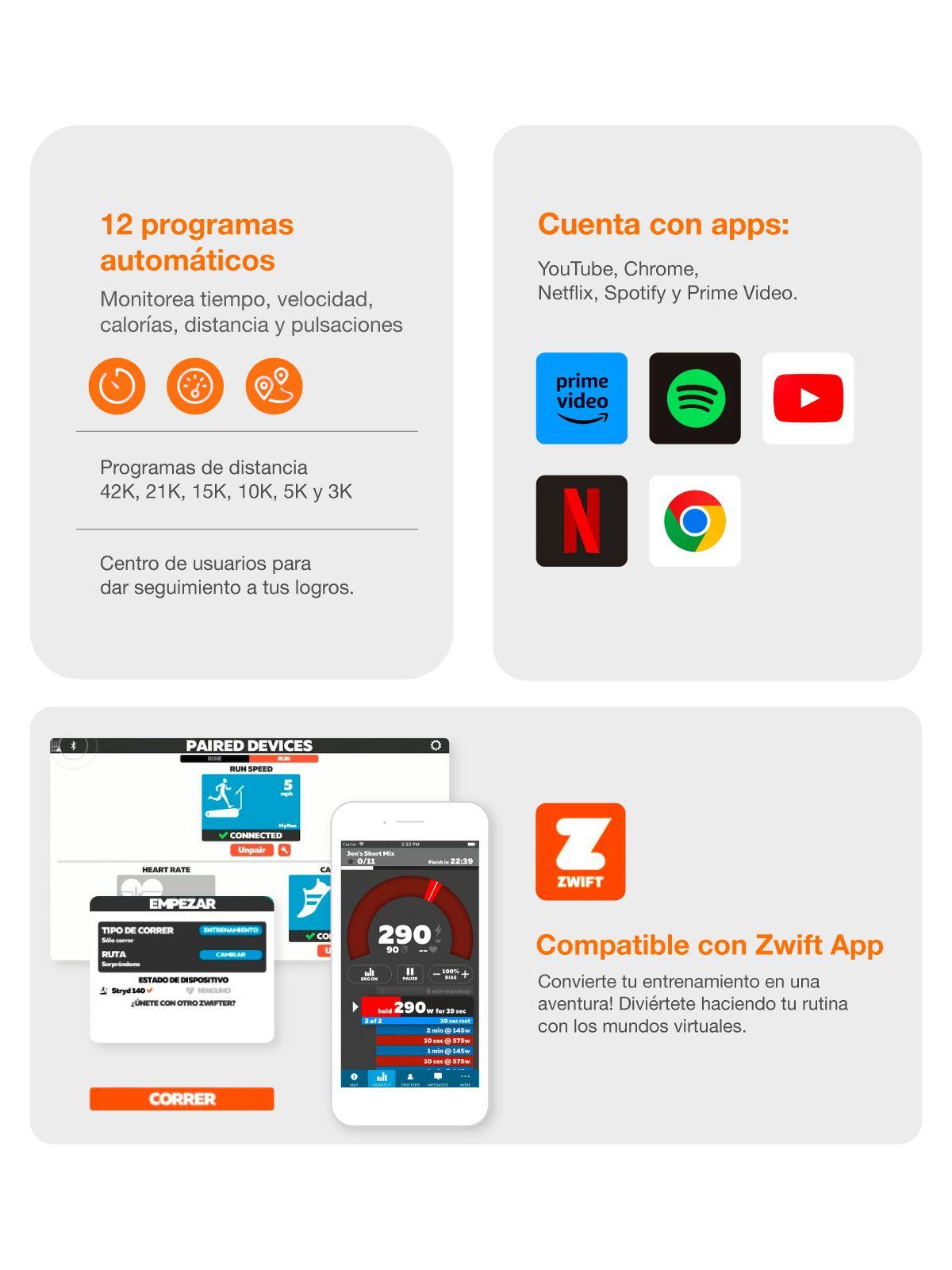 Trotadora Eléctrica Bodytrainer Runner PRO GTS7 con APPs-7