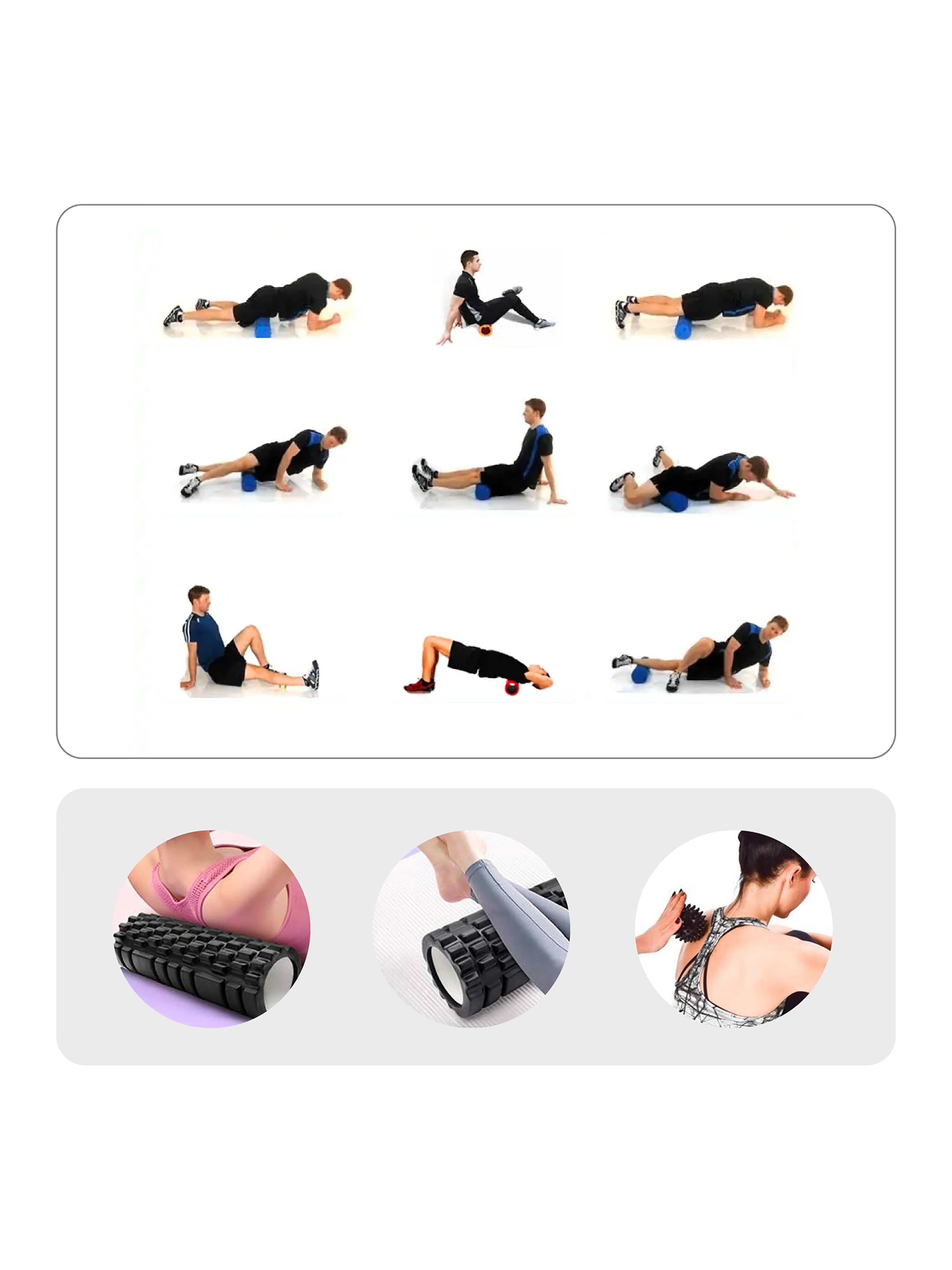 Set de Elongación Bodytrainer con Rodillo y Accesorios-3