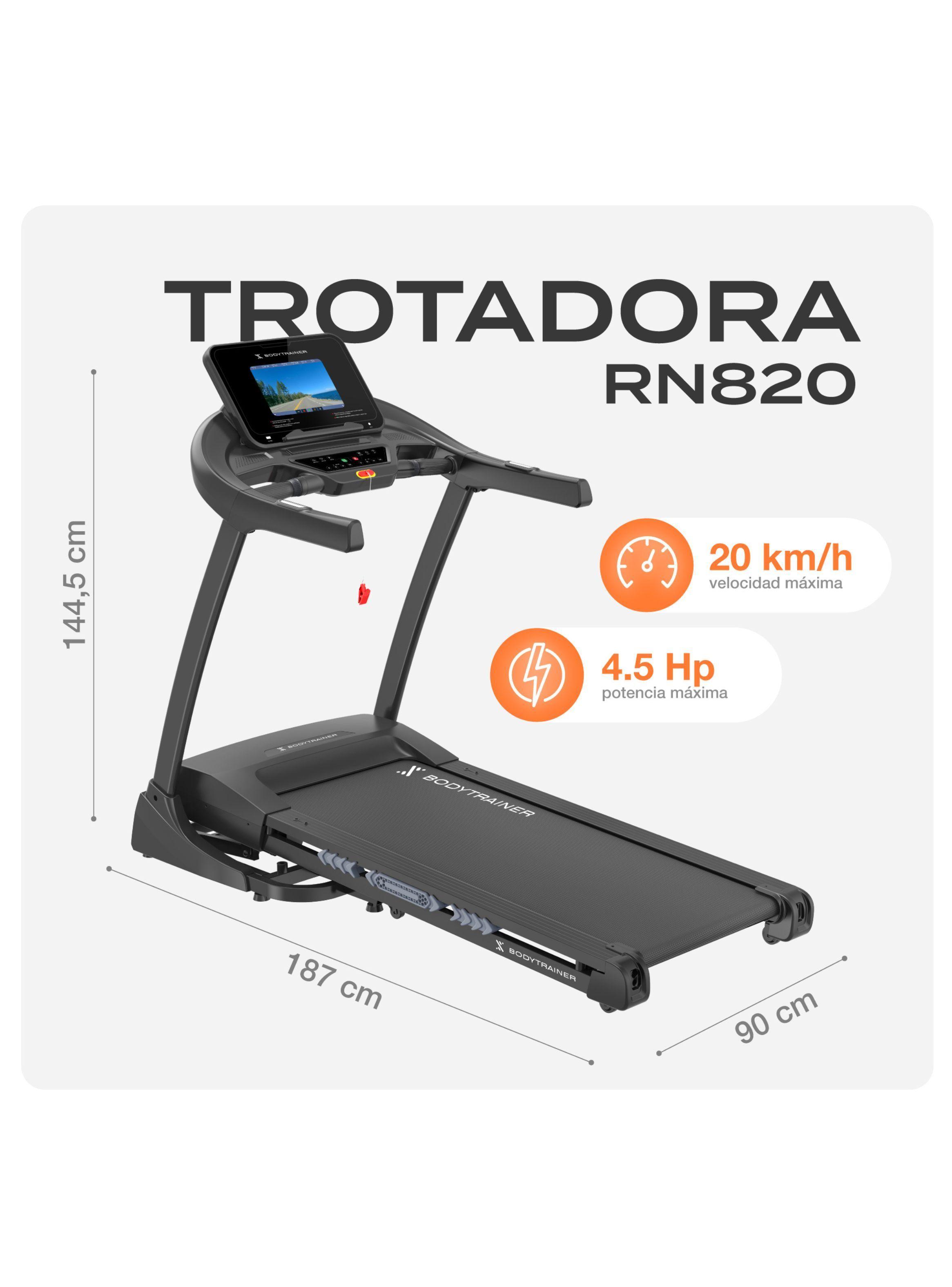Trotadora con Pantalla Bodytrainer RN820 20 km/h con APPs-2