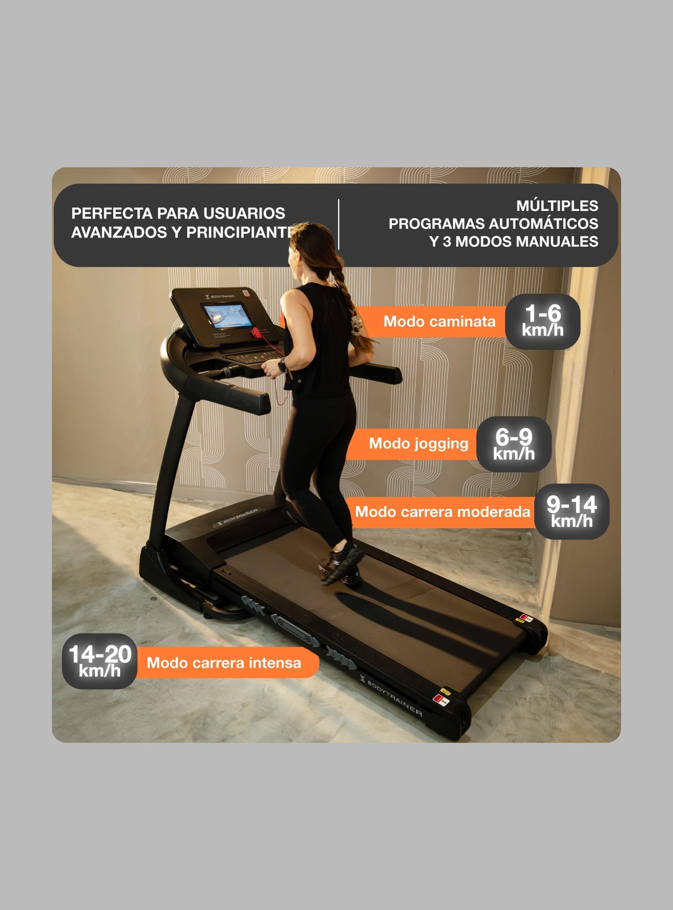 Trotadora con Pantalla Bodytrainer RN820 20 km/h con APPs-7