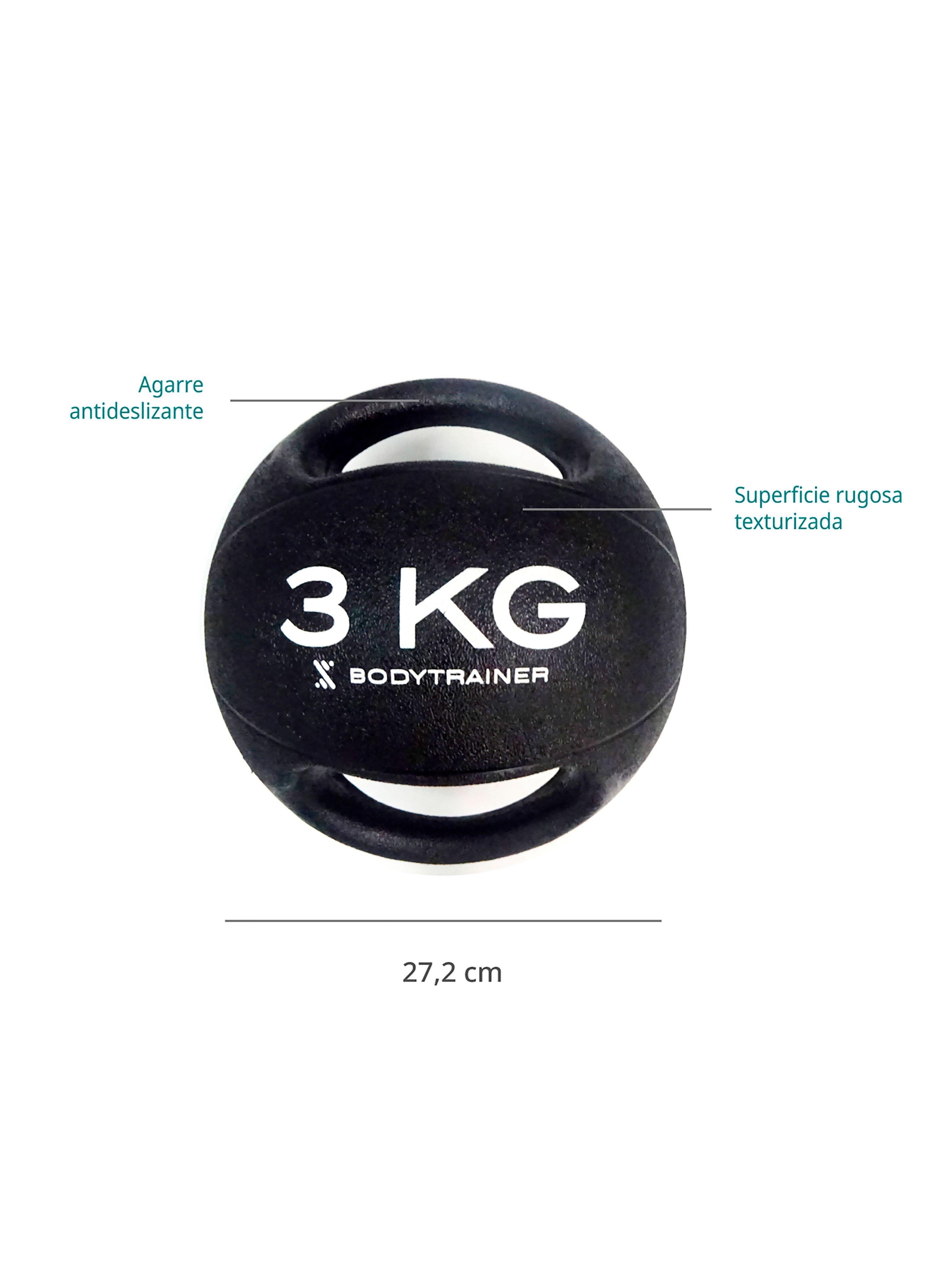Balón Medicinal 3 Kg Bodytrainer Slam Ball Caucho Con Agarre-1