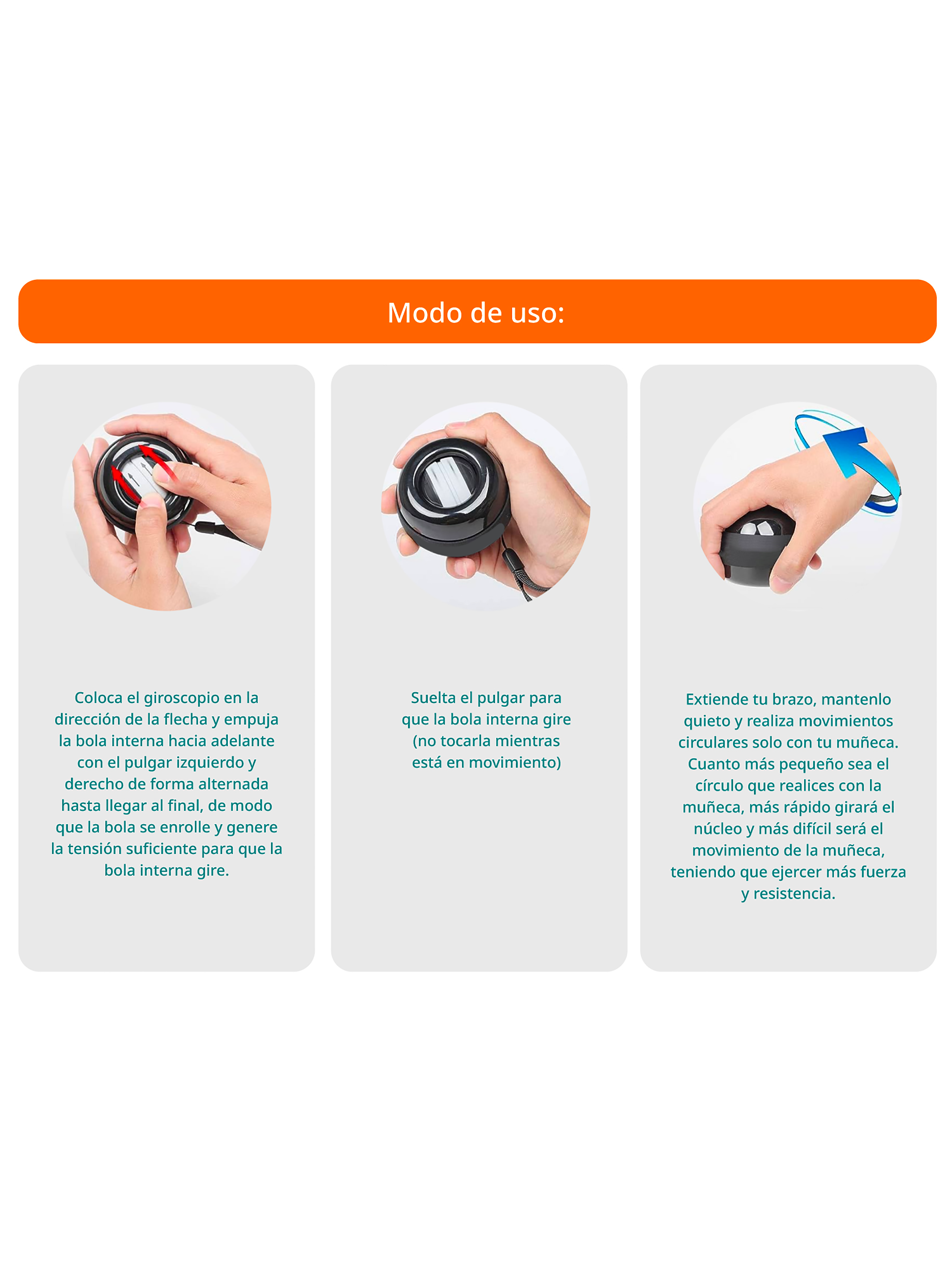Giroscopio Bodytrainer Ejercitador para Brazos Gyro Ball-2