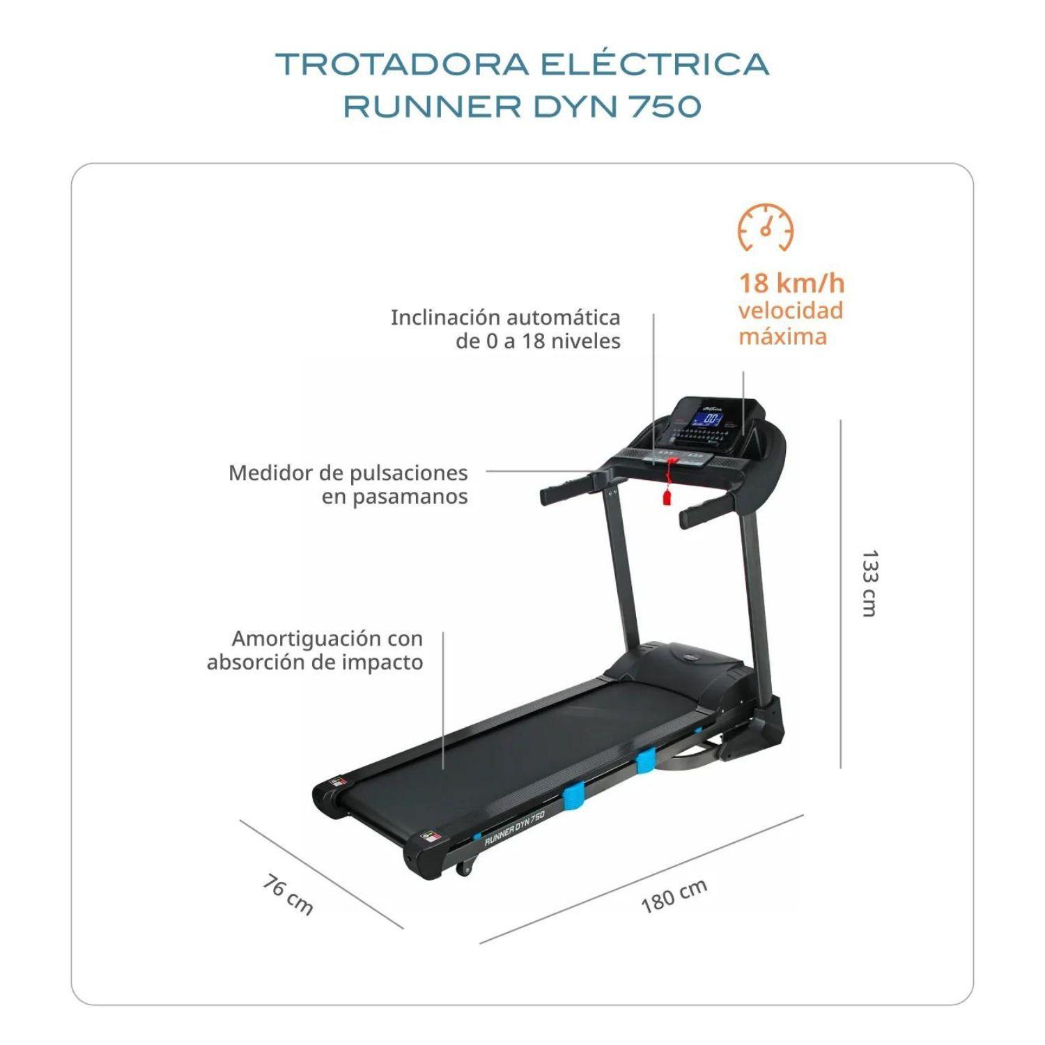 Trotadora Eléctrica Bodytrainer Runner Dyn 750 C/app Fitshow-1