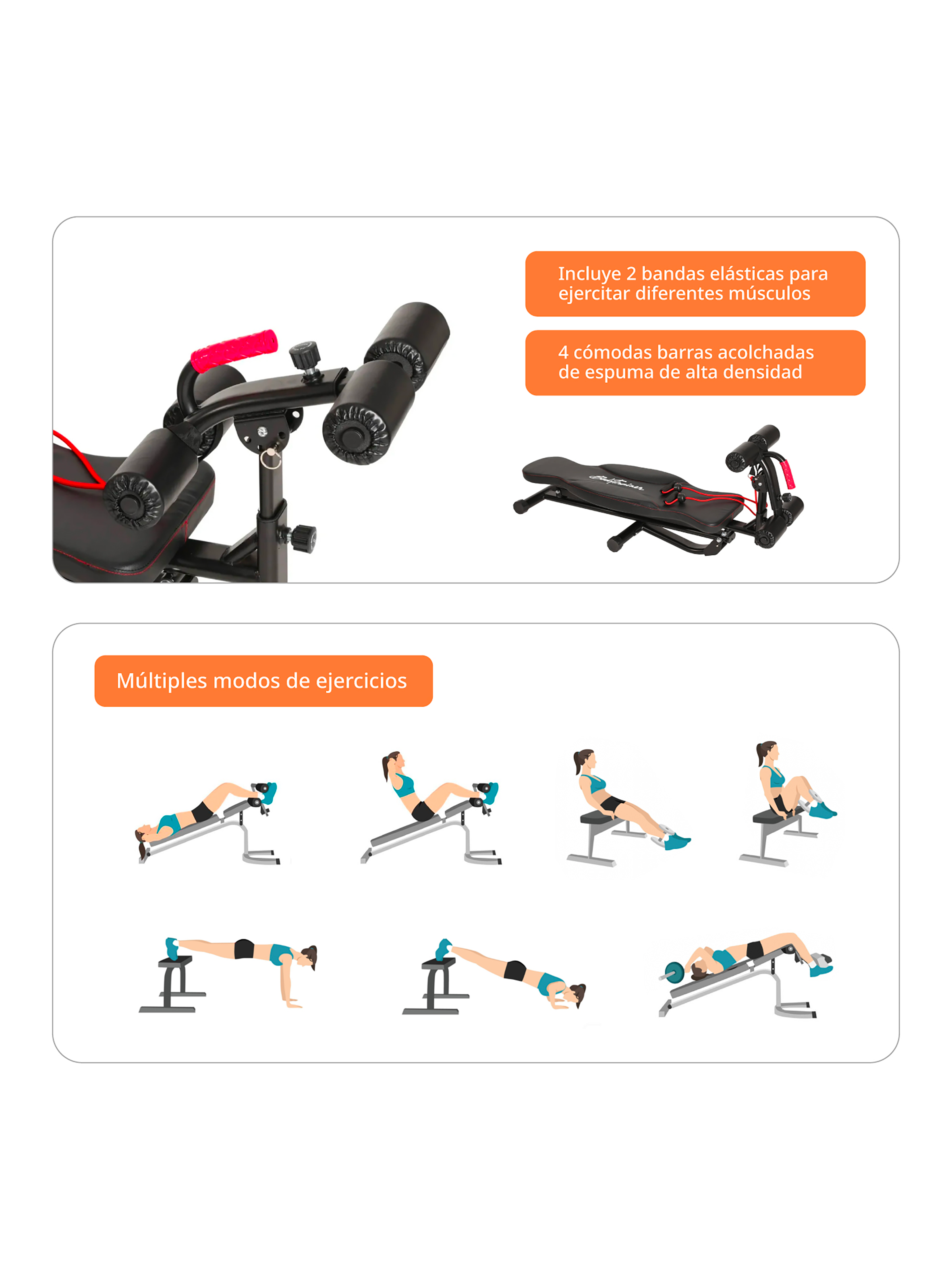 Banca De Abdominales Bodytrainer Abdo Lx Fitness En Casa-1