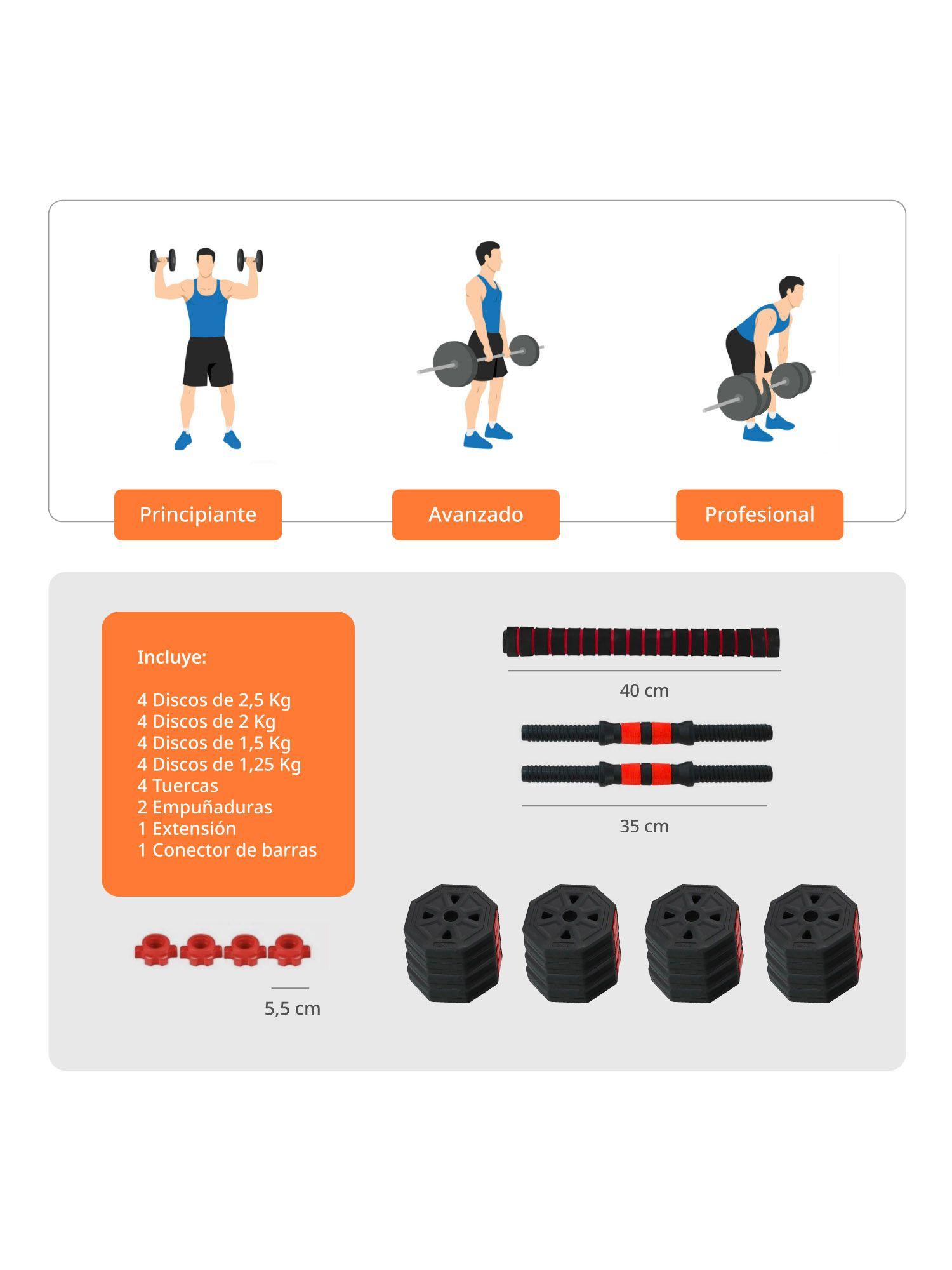 Set Bodytrainer Mancuerna Hexagonal Ajustable 30 KG-3