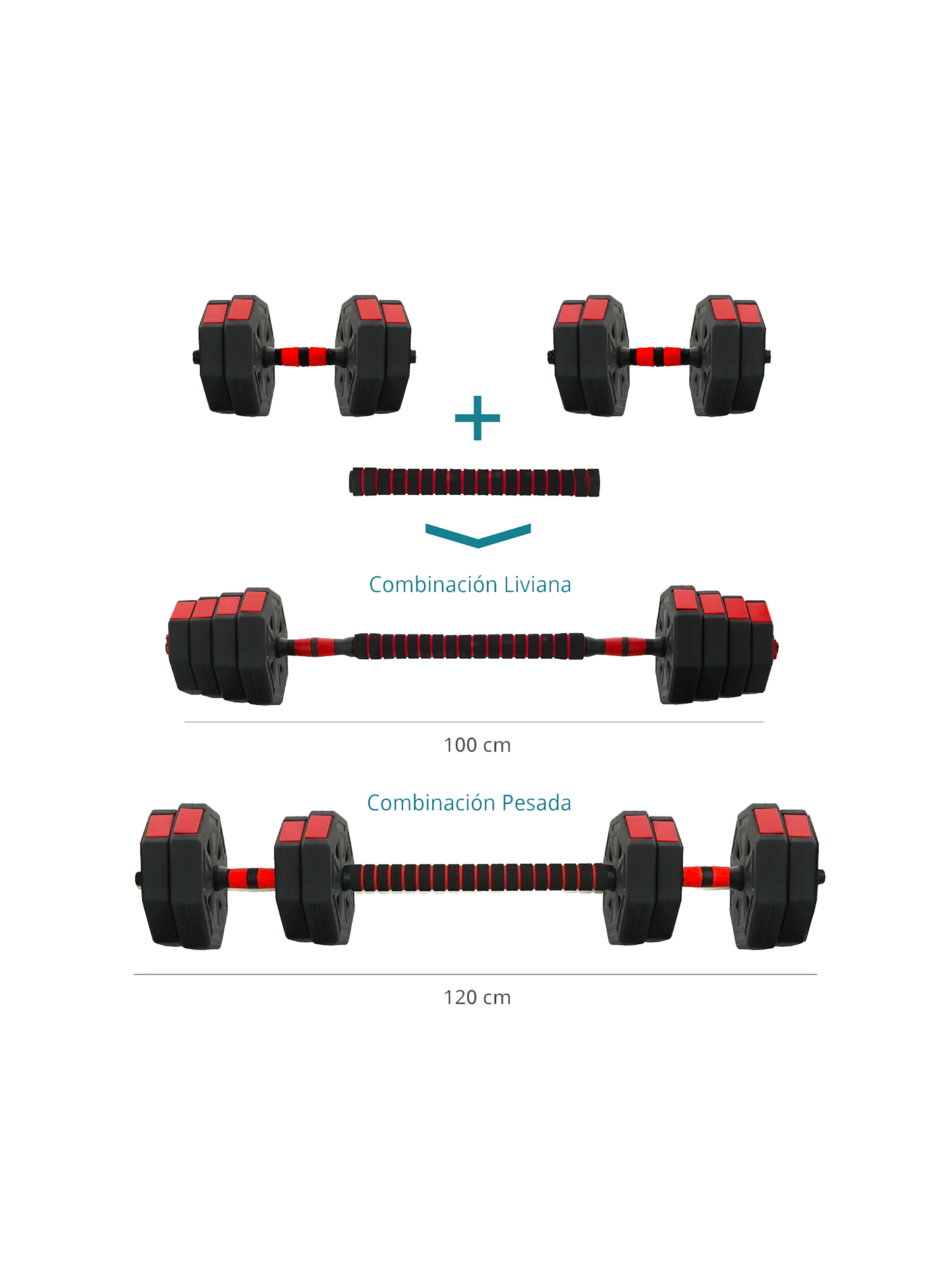 Set Bodytrainer Mancuerna Hexagonal Ajustable 30 KG-1