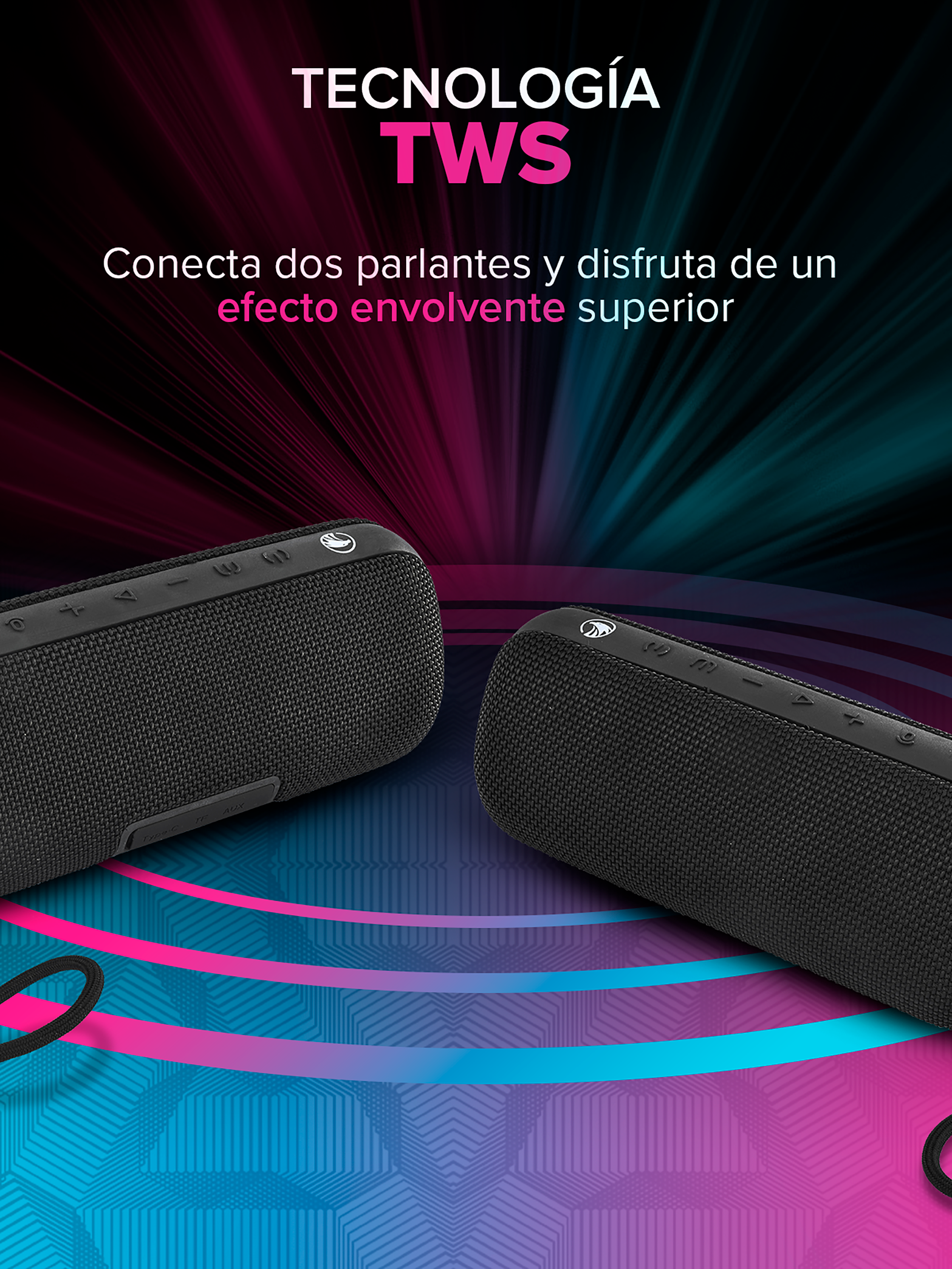 Parlante Inalámbrico NjoyTech Waterproof con Bluetooth-3