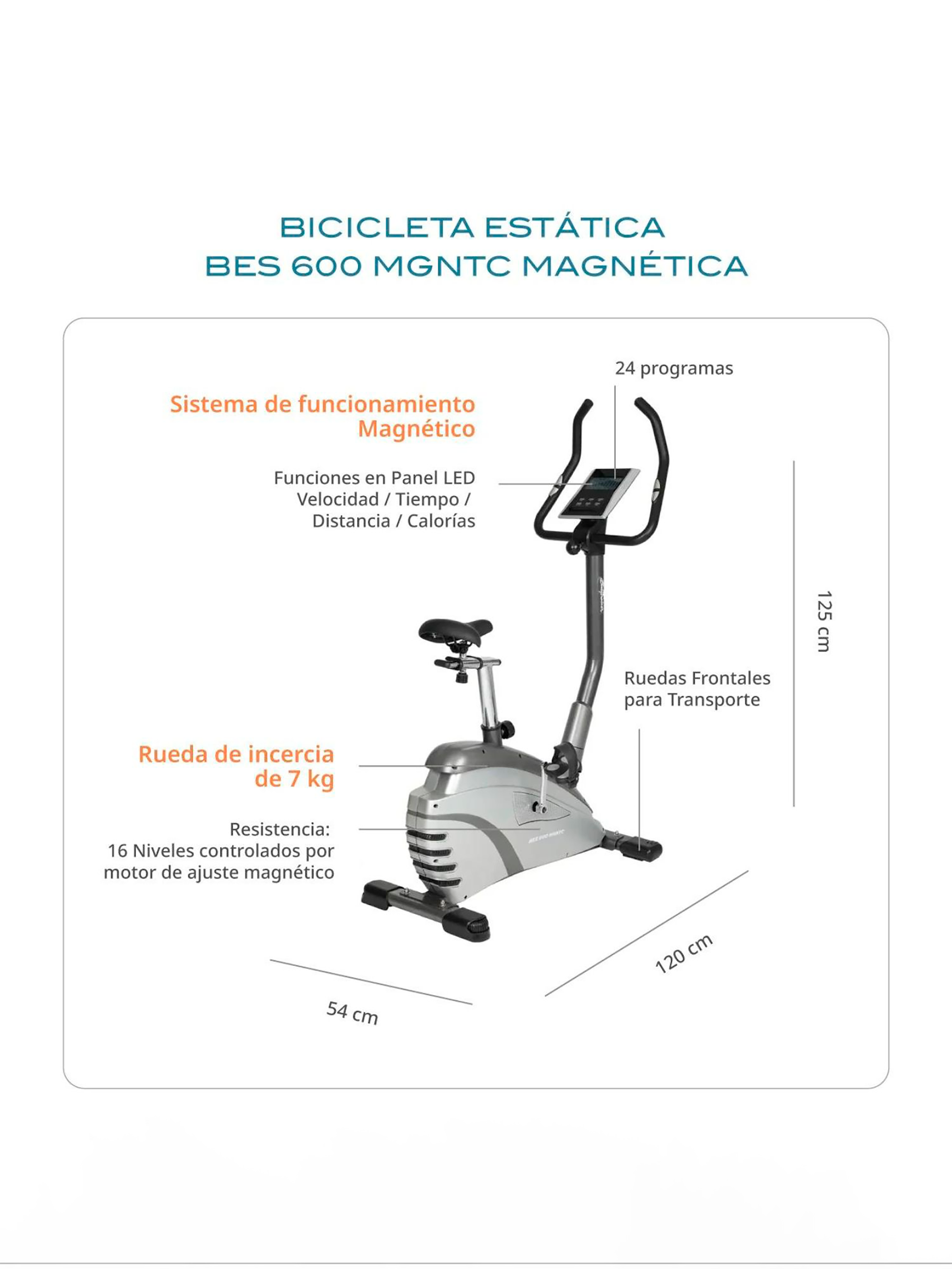 Bicicleta Estática Bodytrainer Bes 600 Mgntc Magnética-1