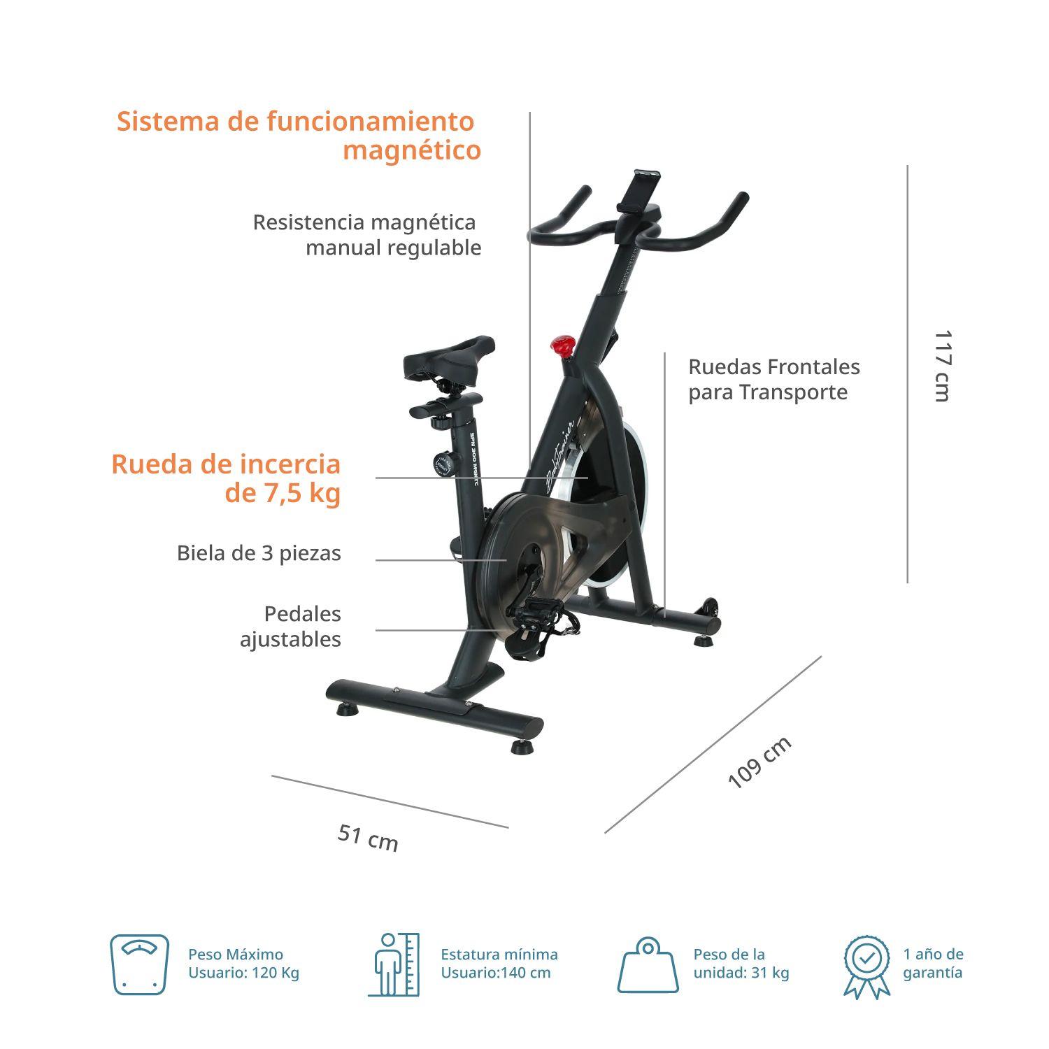 Bicicleta Spinning Bodytrainer Spn 300 Mgntc Magnética-1