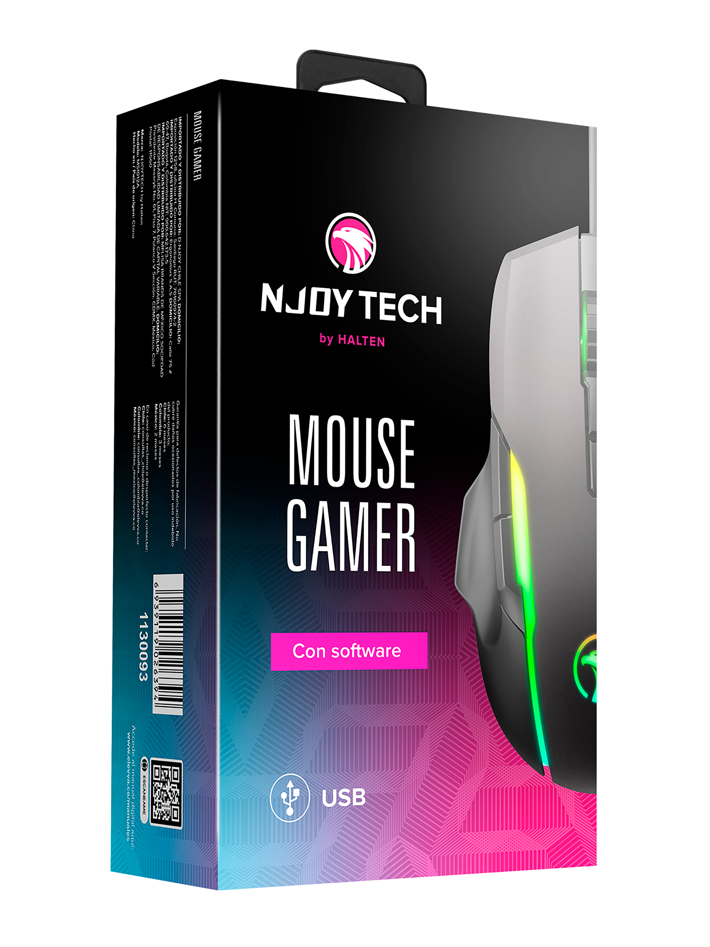 Mouse Gamer NjoyTech Ergonómico con Luces RGB-10