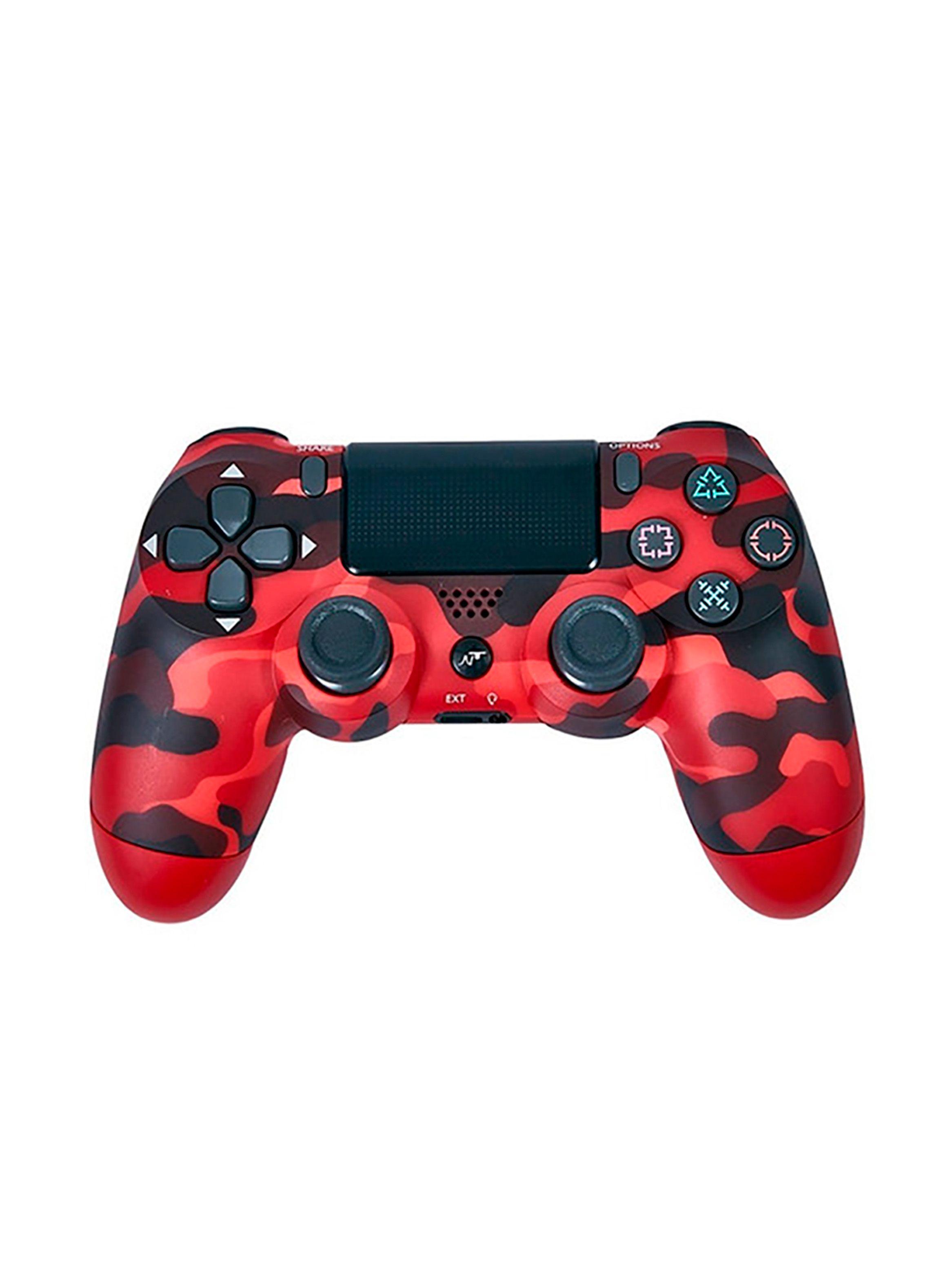 Control Gamepad Inalámbrico Njoytech Camuflado Rojo Para Ps4-0