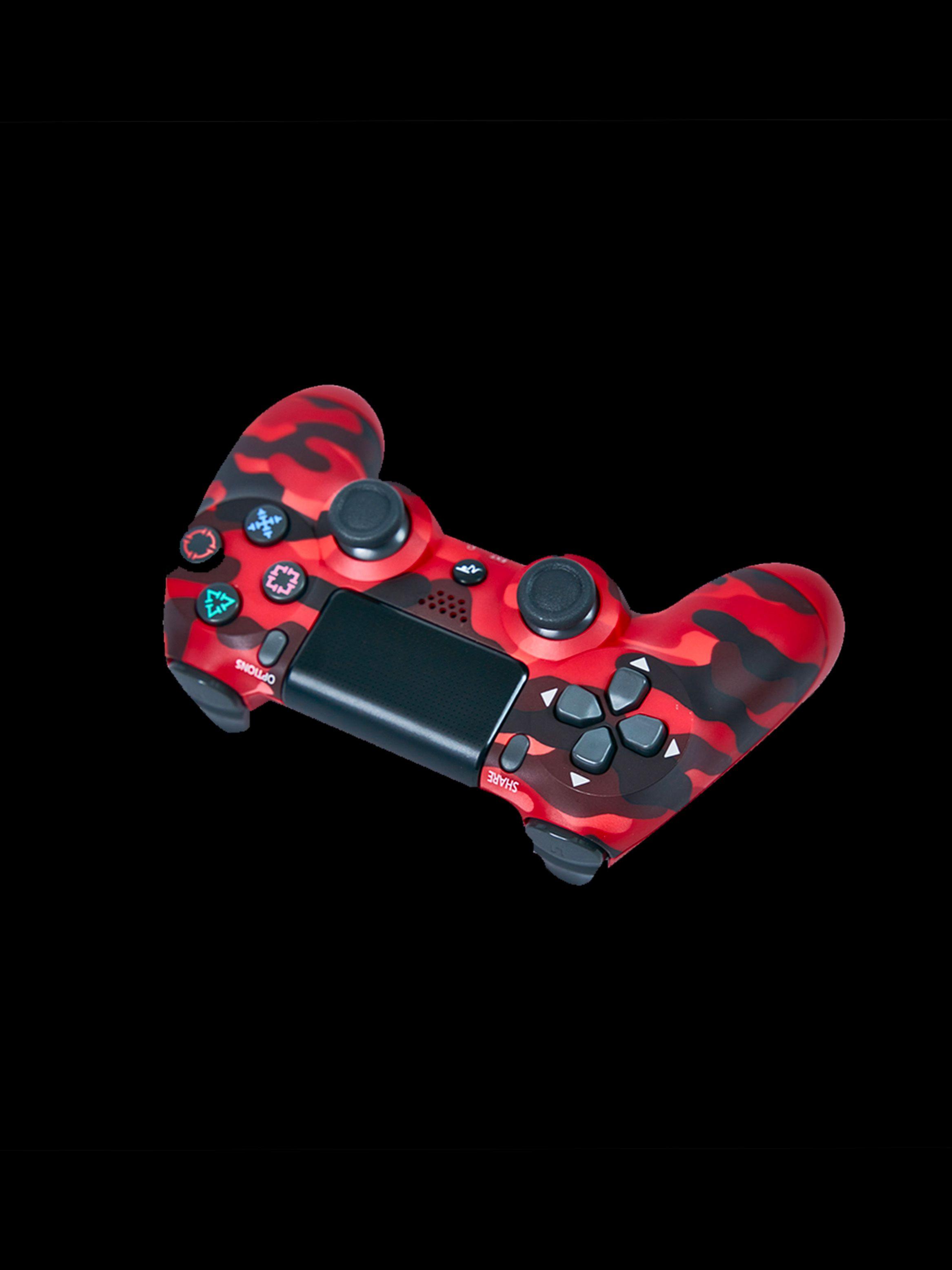 Control Gamepad Inalámbrico Njoytech Camuflado Rojo Para Ps4-1